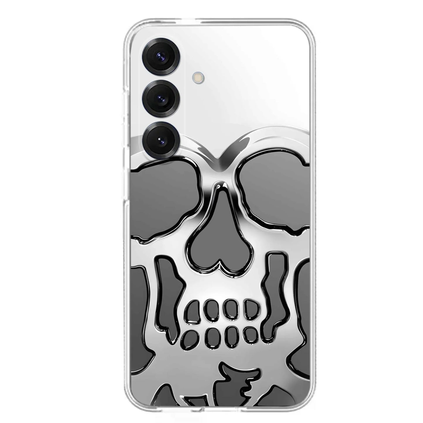 Custom Personalized Veteran Skull Metalic Phone Case - Gift Idea For Veteran - Case For iPhone/ Samsung