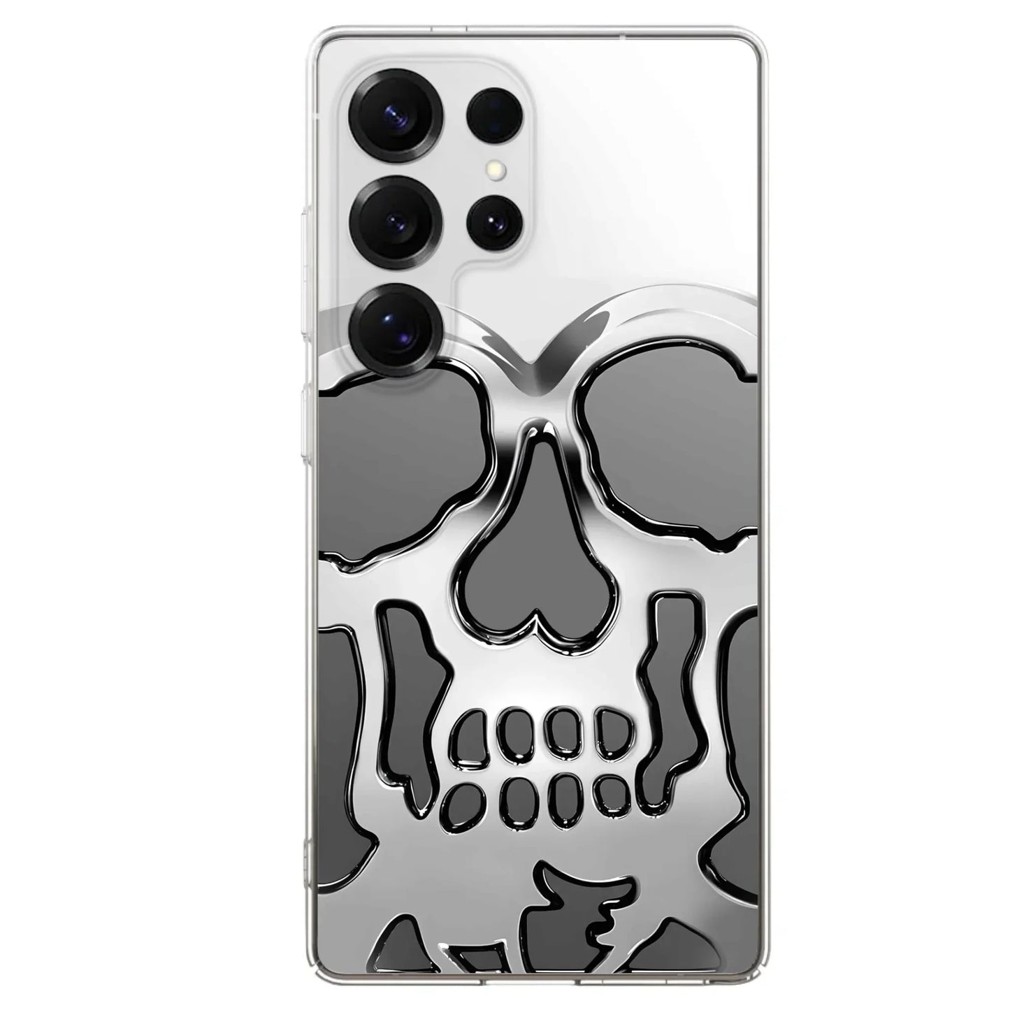 Custom Personalized Veteran Skull Metalic Phone Case - Gift Idea For Veteran - Case For iPhone/ Samsung