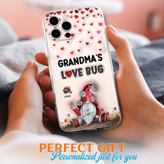 Custom Personalized Grandma's Love Bugs Phone Case - Upto 12 Kids - Mother's Day Gift Idea for Grandma/ Mom - Case for iPhone/ Samsung