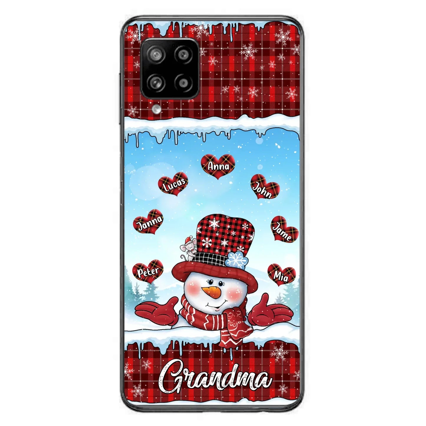Custom Personalized Grandma Children Phone Case - Christmas Gift For Grandma/ Mom - Upto 7 Kids - Case For iPhone/ Samsung
