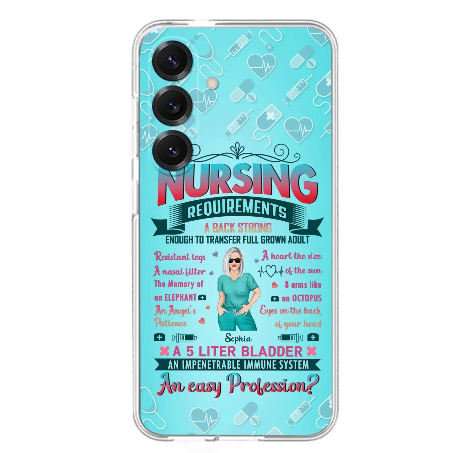Custom Personalized Nurse Phone Case For iPhone/ Samsung - Nurse/ Birthday Gift Idea - Nursing Requirements