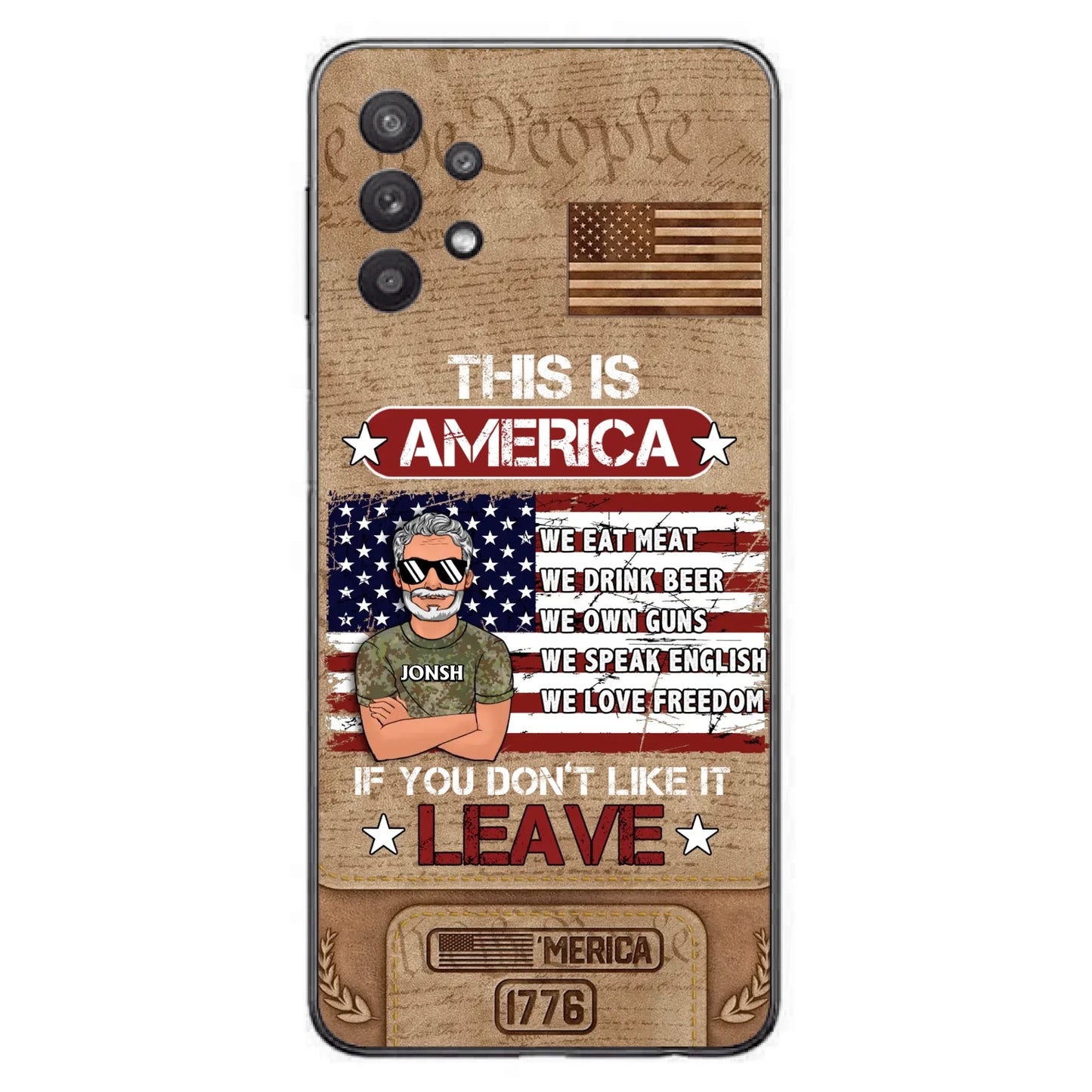 Custom Personalized Veteran Phone Case - Gift Idea For Veteran/ Daughter - This Is America - Case For iPhone/ Samsung