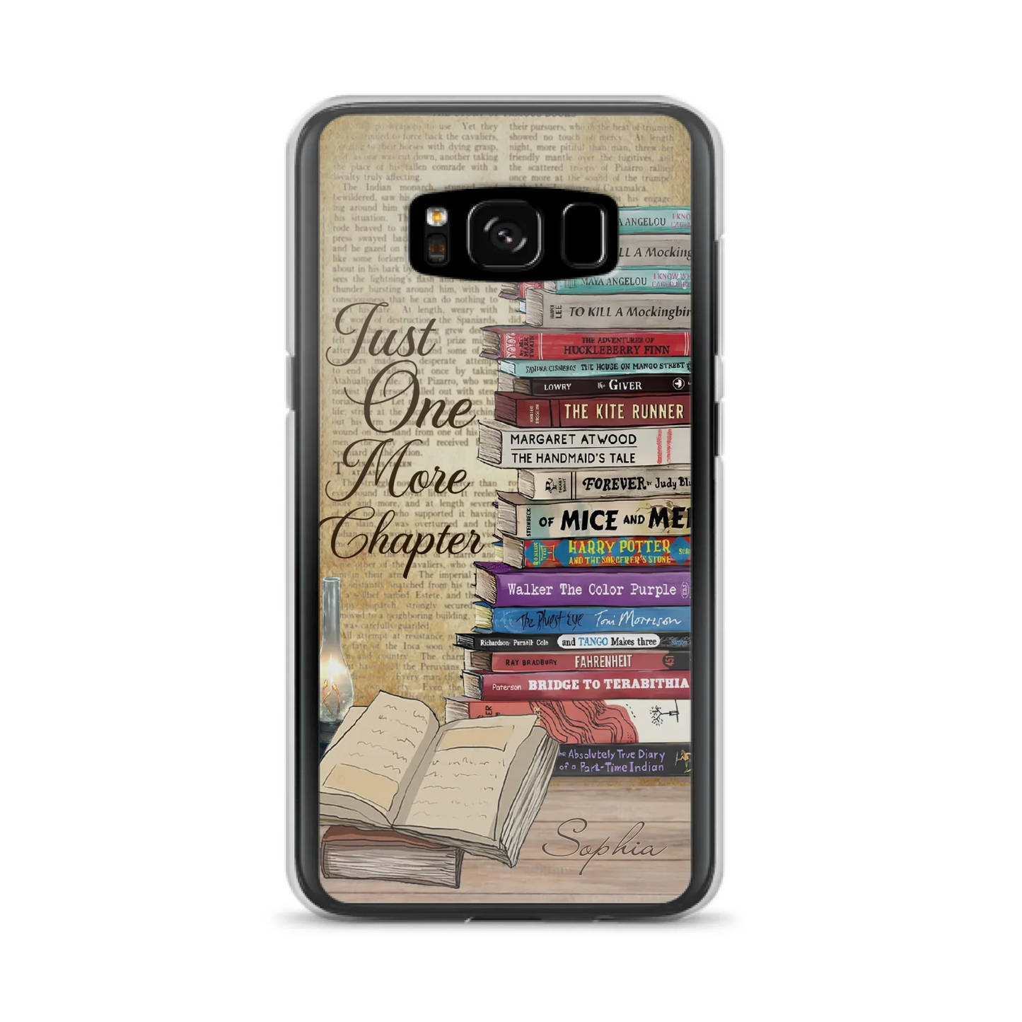 Custom Personalized Reading Book Phone Case - Gift Idea For Book Lovers - Just One More Chapter - Case For iPhone/ Samsung