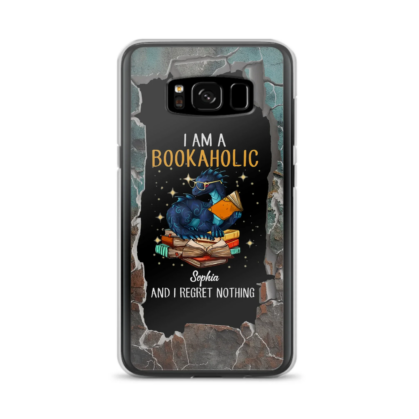 Custom Personalized Reading Book Phone Case - Gift Idea For Book Lovers - I Am A Bookaholic And I Regret Nothing - Case For iPhone/ Samsung