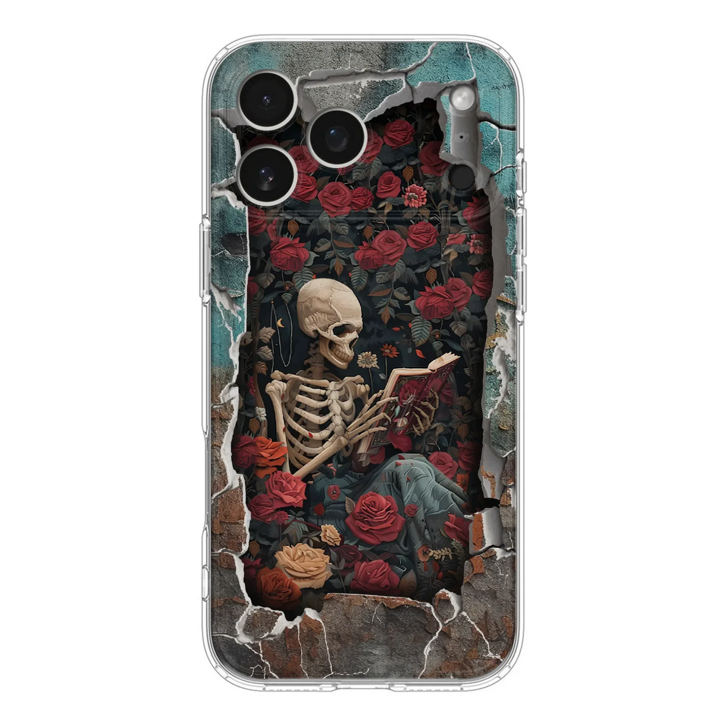 Custom Personalized Bookish Skeleton Phone Case - Reading Book Lover Gift Idea - Case For iPhone/ Samsung