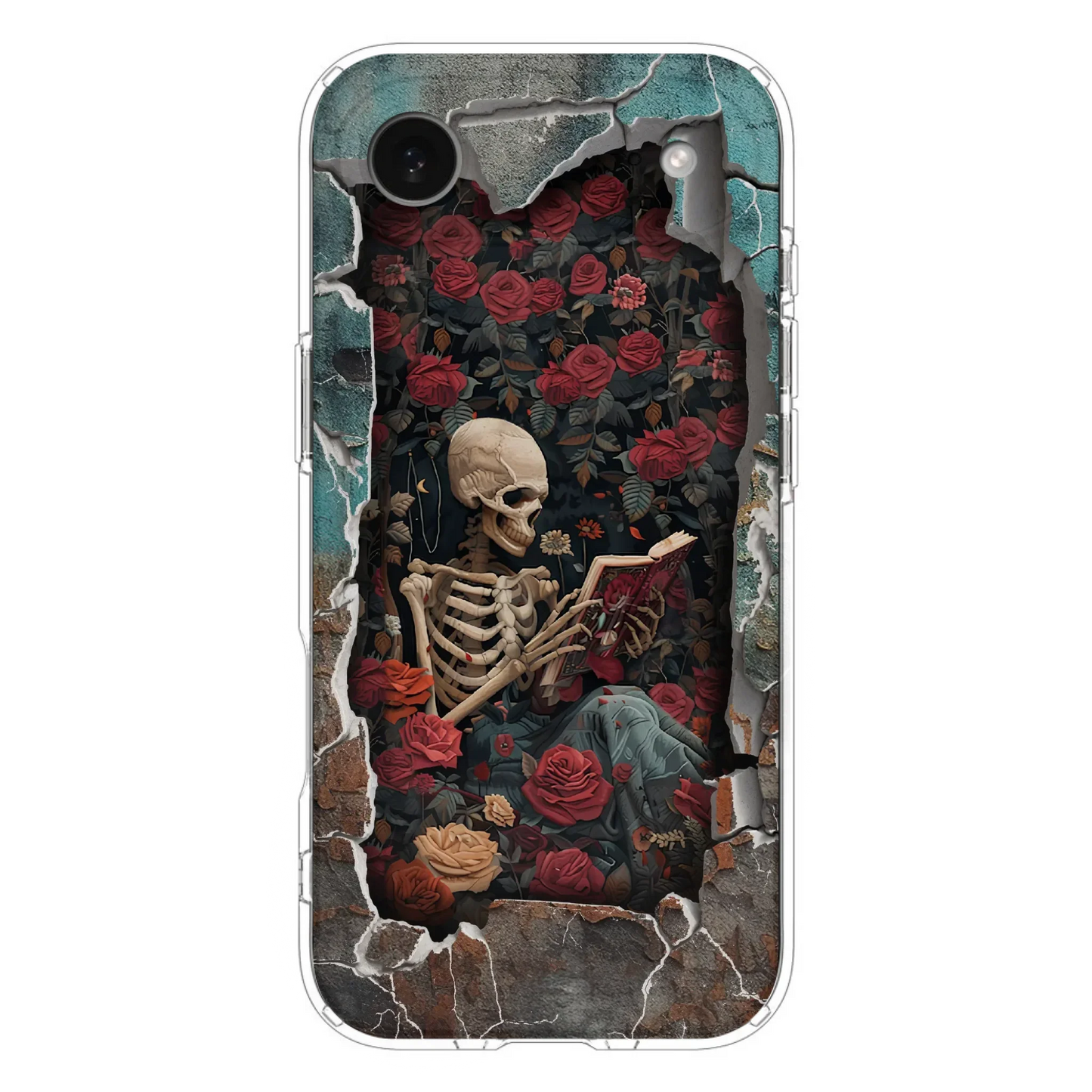 Custom Personalized Bookish Skeleton Phone Case - Reading Book Lover Gift Idea - Case For iPhone/ Samsung