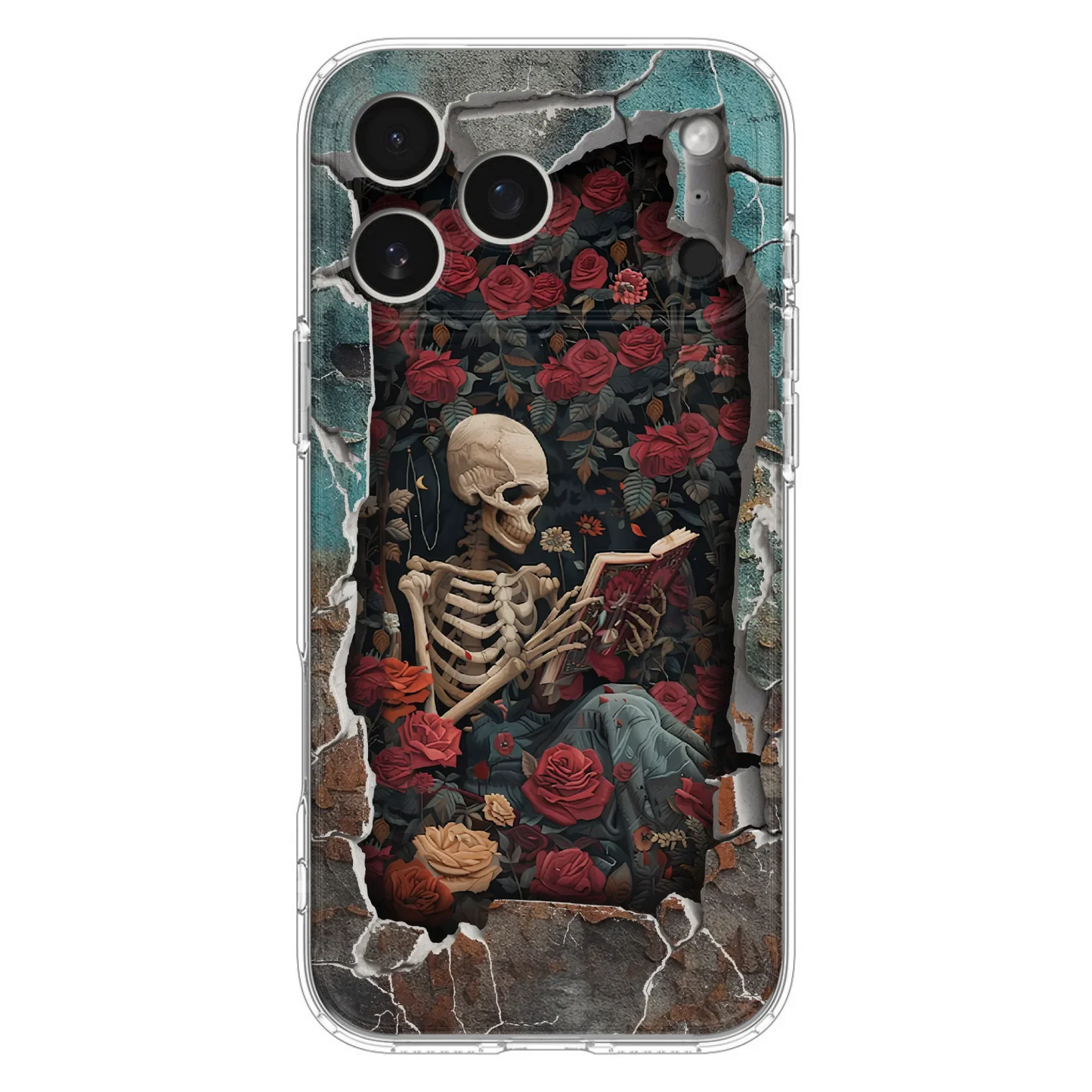 Custom Personalized Bookish Skeleton Phone Case - Reading Book Lover Gift Idea - Case For iPhone/ Samsung