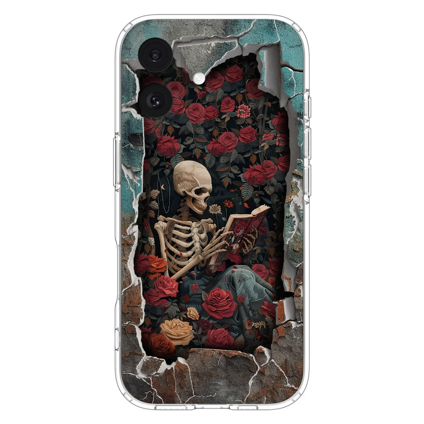 Custom Personalized Bookish Skeleton Phone Case - Reading Book Lover Gift Idea - Case For iPhone/ Samsung