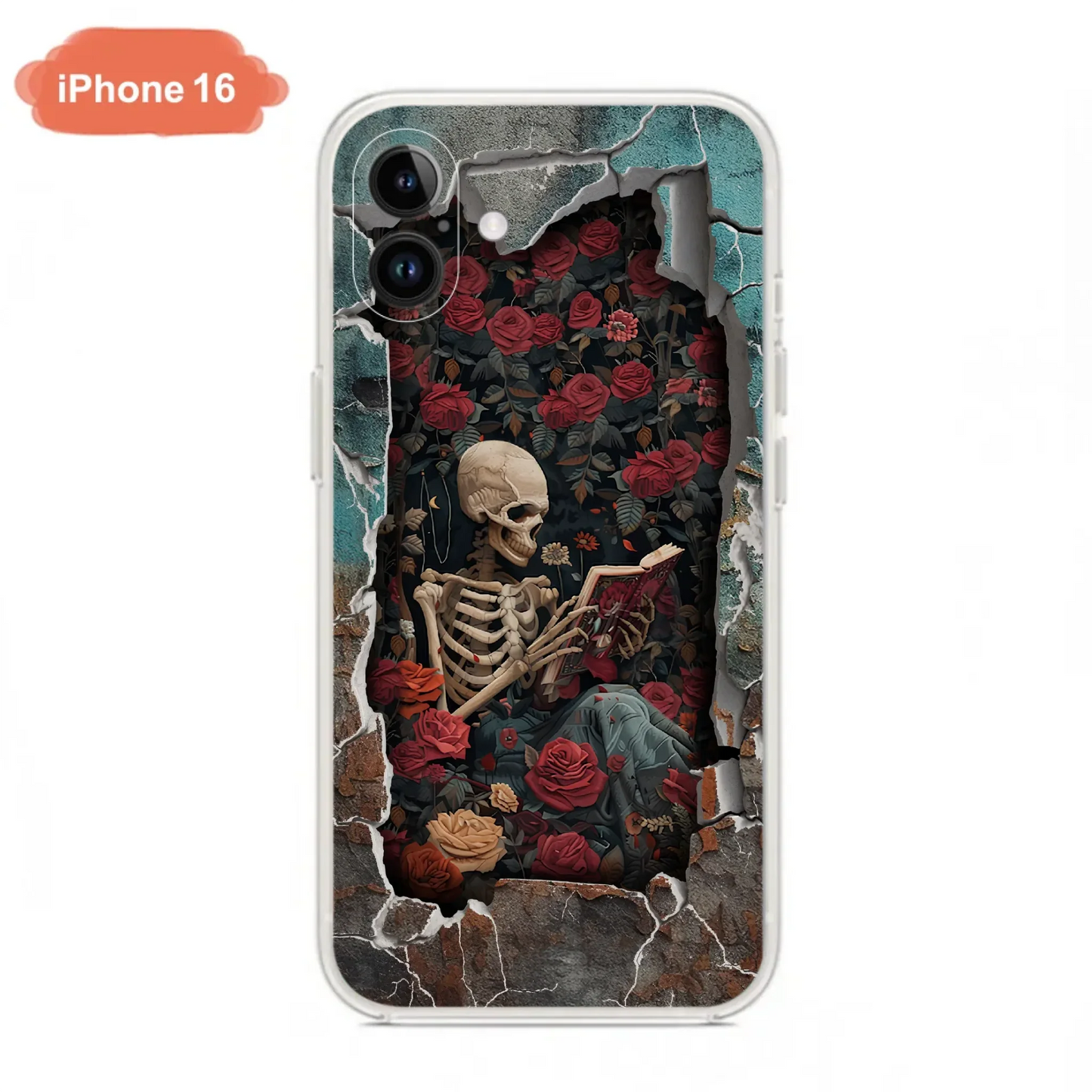 Custom Personalized Bookish Skeleton Phone Case - Reading Book Lover Gift Idea - Case For iPhone/ Samsung