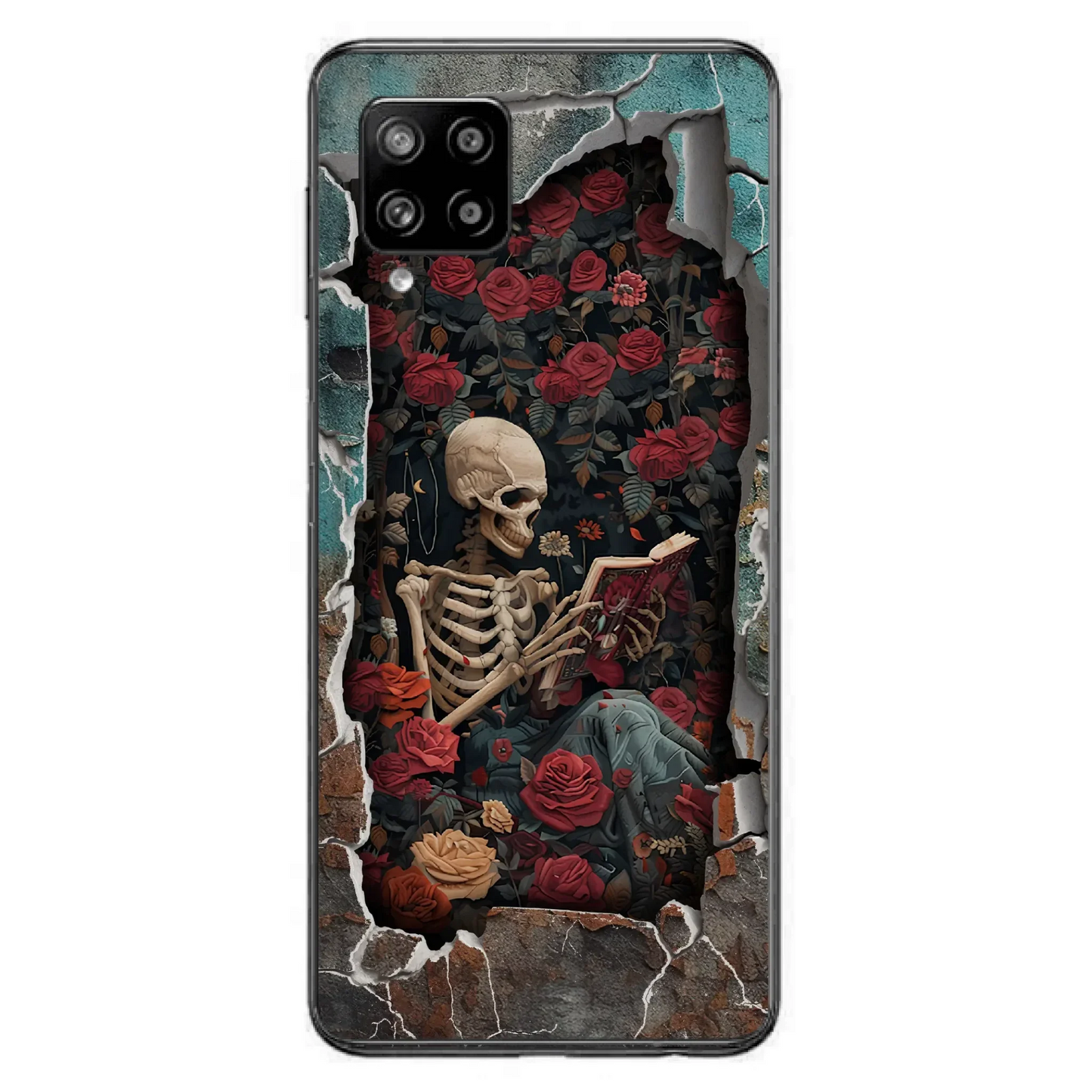 Custom Personalized Bookish Skeleton Phone Case - Reading Book Lover Gift Idea - Case For iPhone/ Samsung