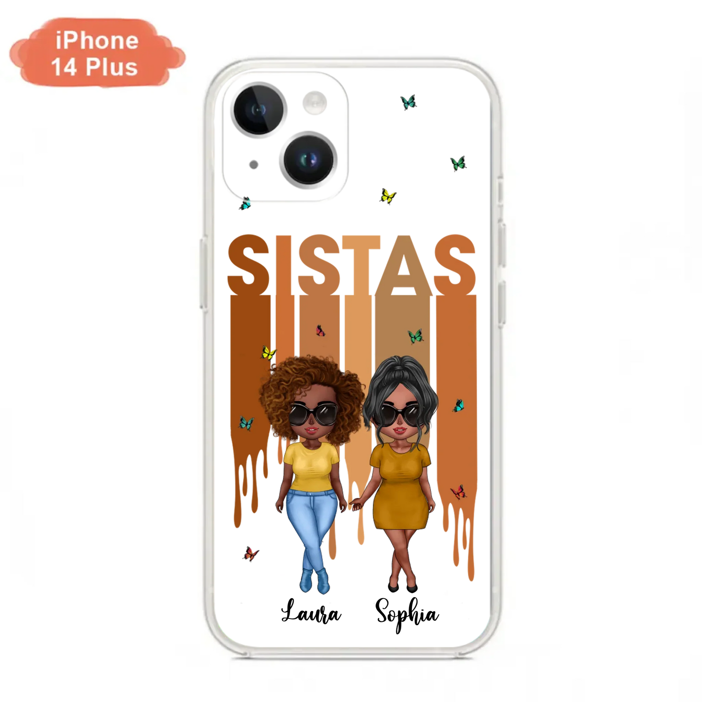 Custom Personalized Best Friends Phone Case - Upto 5 Girls - Gift Idea For Sisters/ Besties - Case For iPhone/Samsung