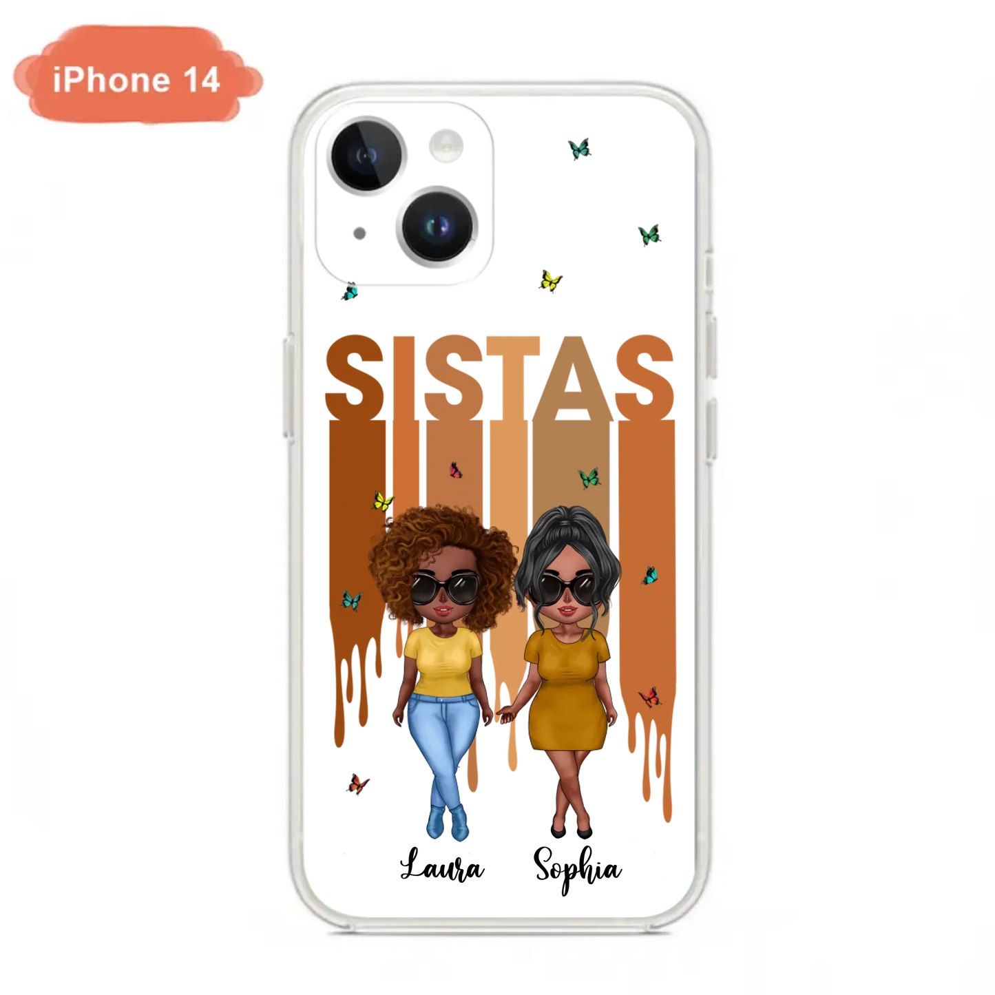 Custom Personalized Best Friends Phone Case - Upto 5 Girls - Gift Idea For Sisters/ Besties - Case For iPhone/Samsung