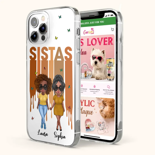 Custom Personalized Best Friends Phone Case - Upto 5 Girls - Gift Idea For Sisters/ Besties - Case For iPhone/Samsung
