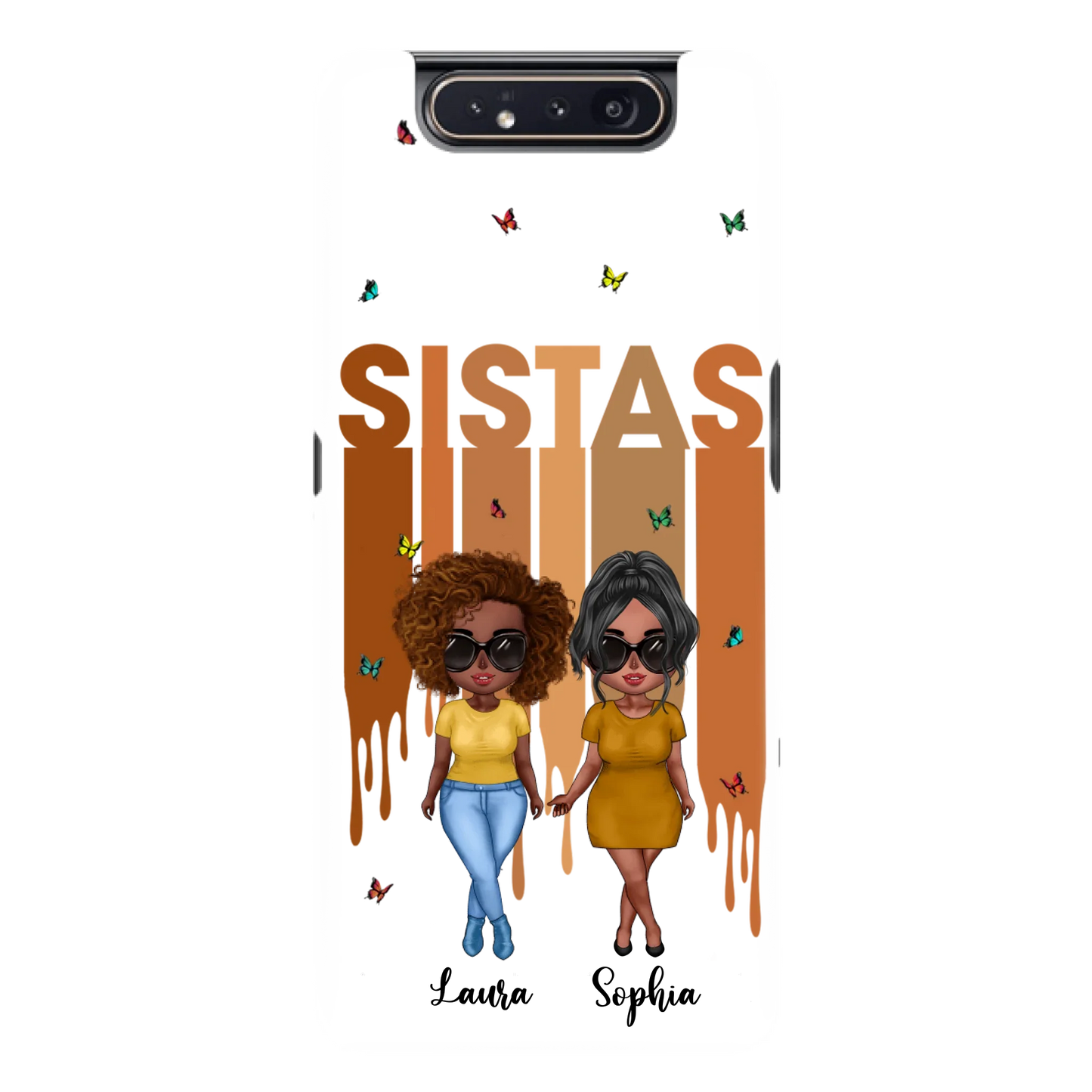 Custom Personalized Best Friends Phone Case - Upto 5 Girls - Gift Idea For Sisters/ Besties - Case For iPhone/Samsung