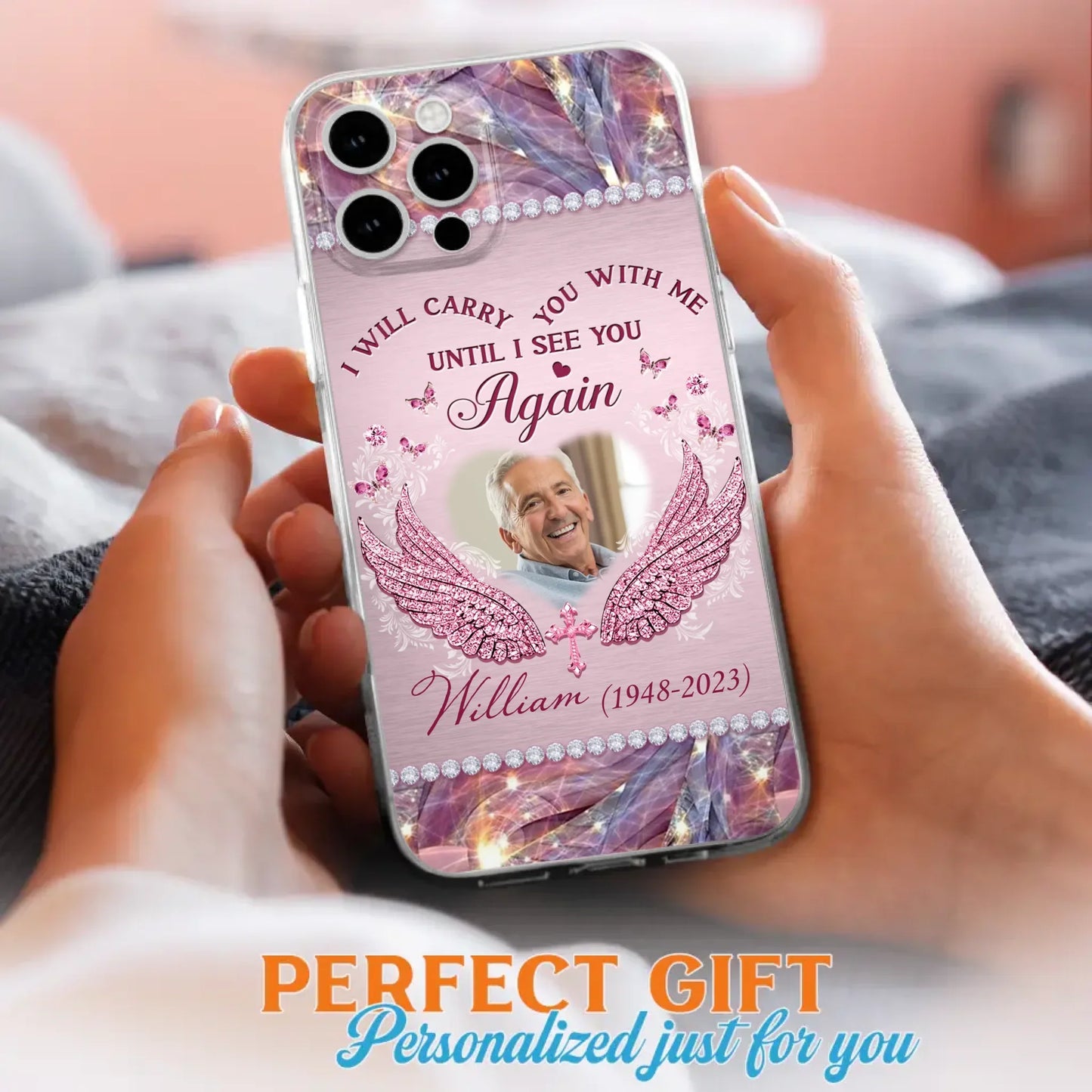 Custom Personalized Memorial Phone Case - Upload Photo - Memorial Gift Idea For Family Member - Until I See You Again - Case for iPhone/ Samsung