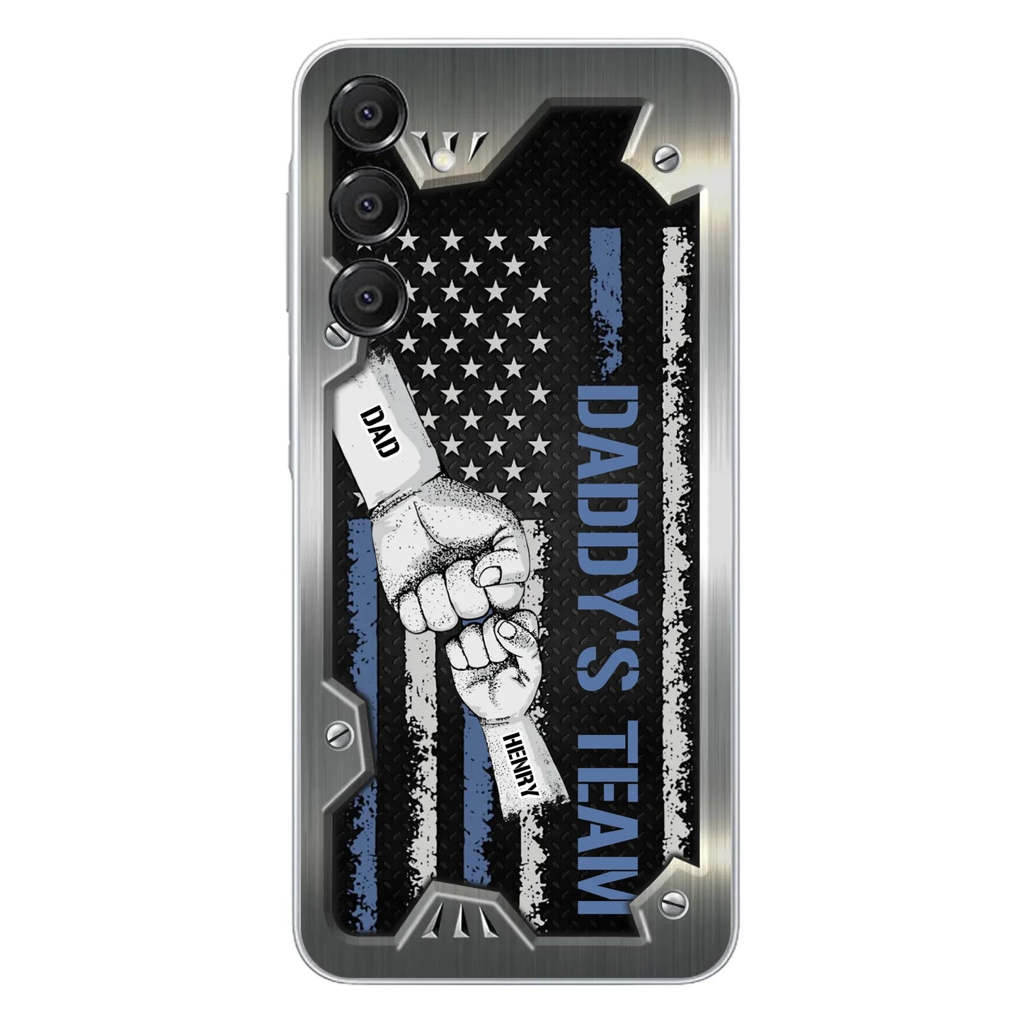 Custom Personalized Daddy's Team Phone Case - Father's Day Gift Idea For Dad/ Grandpa - Case for iPhone/ Samsung
