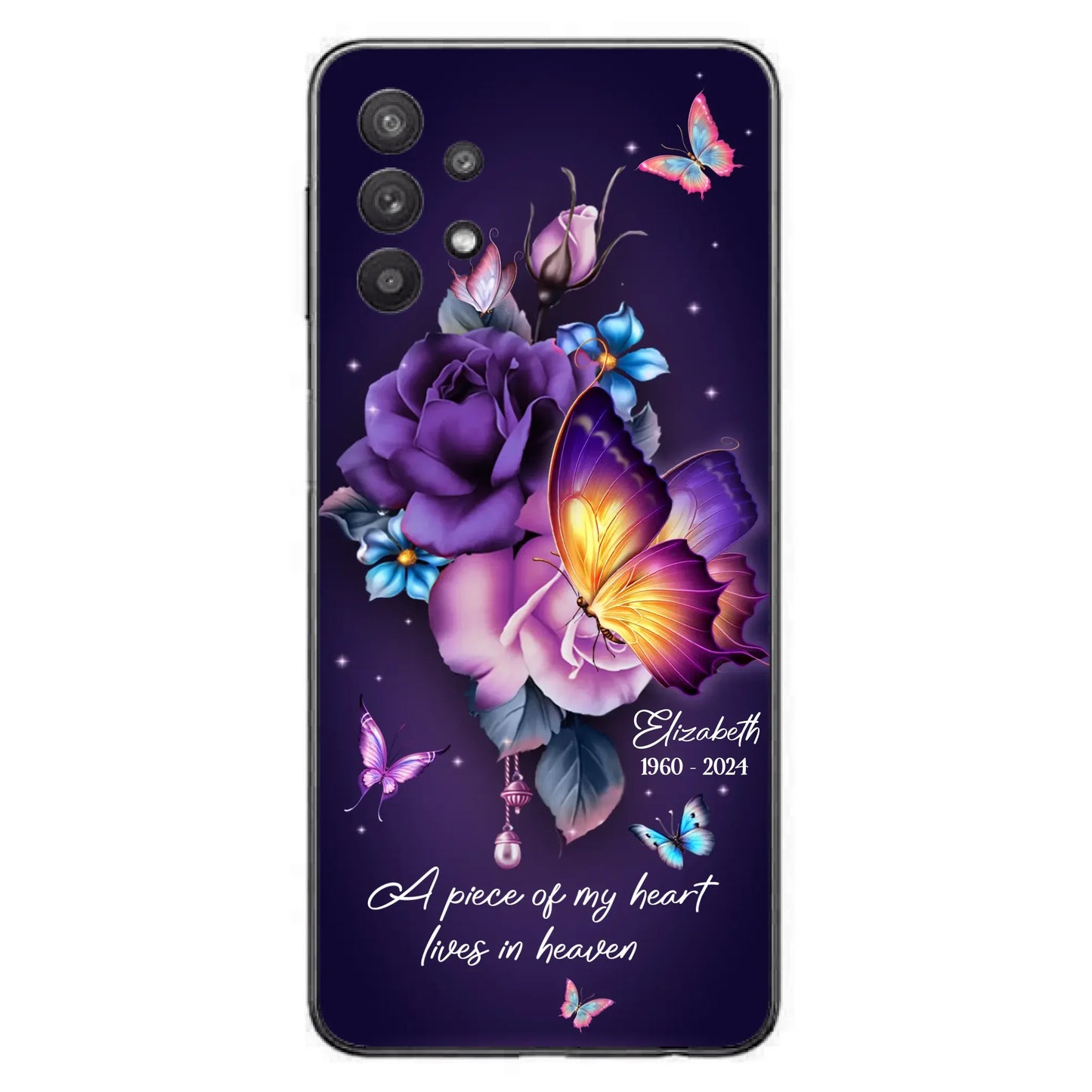 Custom Personalized Butterfly Memorial Phone Case - Memorial Gift Idea - Case for iPhone/Samsung