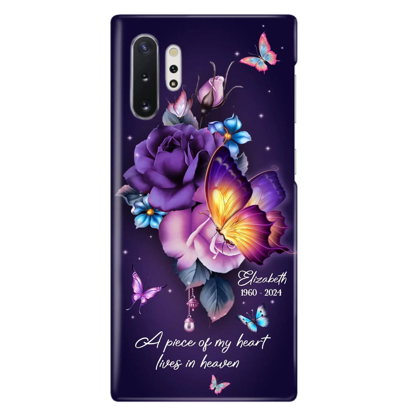 Custom Personalized Butterfly Memorial Phone Case - Memorial Gift Idea - Case for iPhone/Samsung