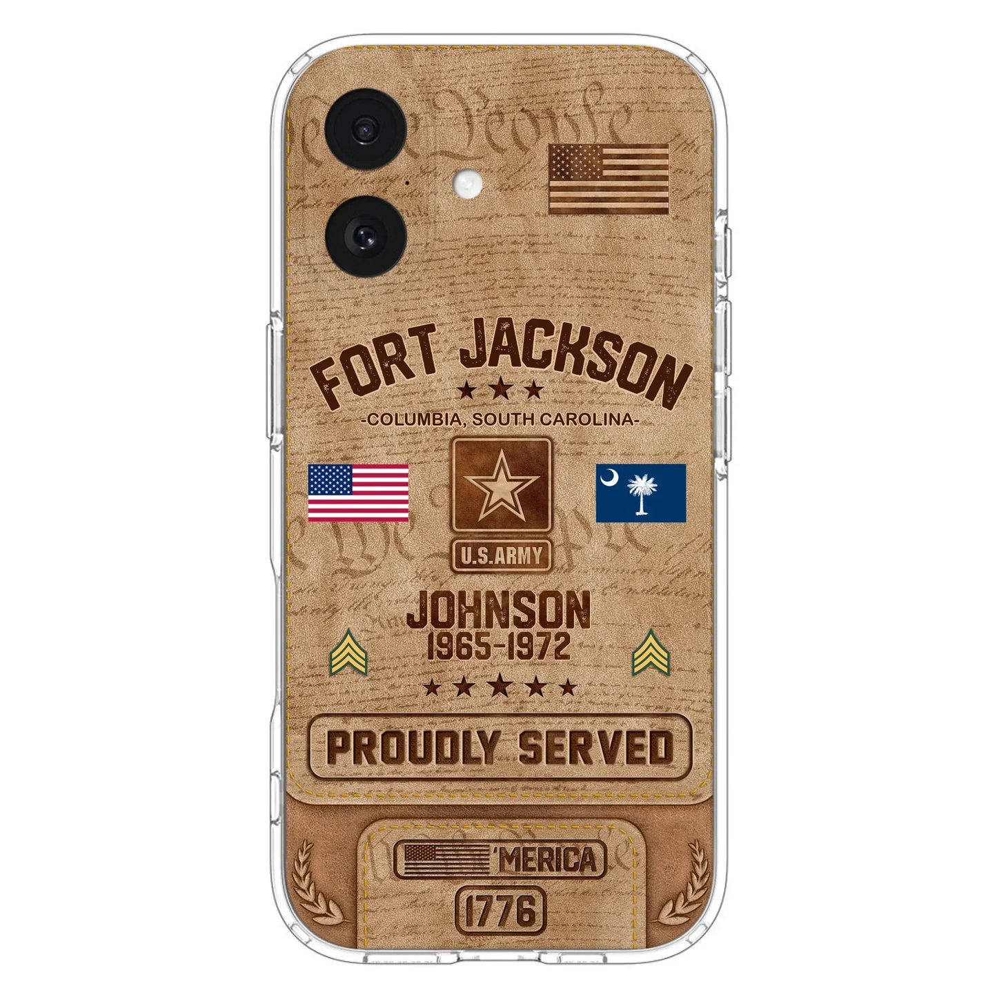 Custom Personalized Veteran Phone Case - Gift For Veteran - Birthday/ Father's Day Gift - Proudly Served - Case For iPhone And Samsung