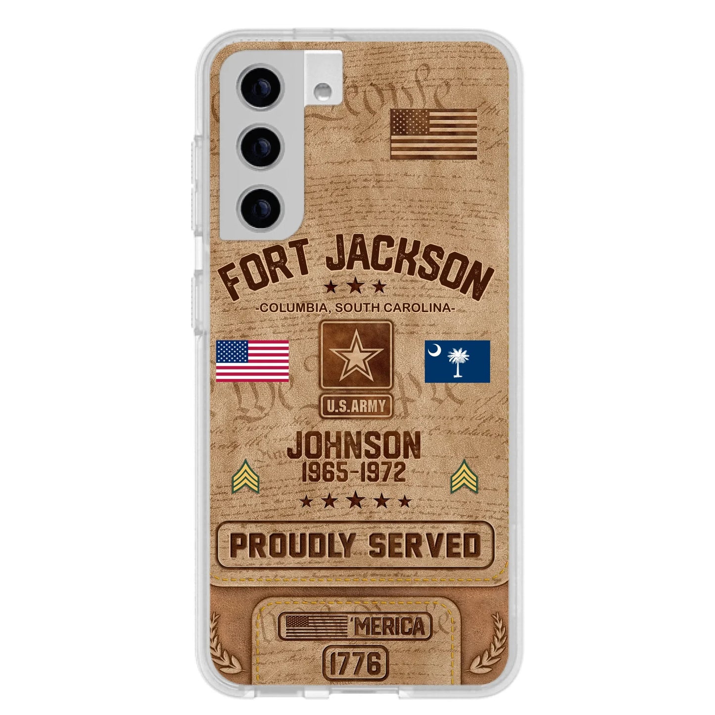 Custom Personalized Veteran Phone Case - Gift For Veteran - Birthday/ Father's Day Gift - Proudly Served - Case For iPhone And Samsung