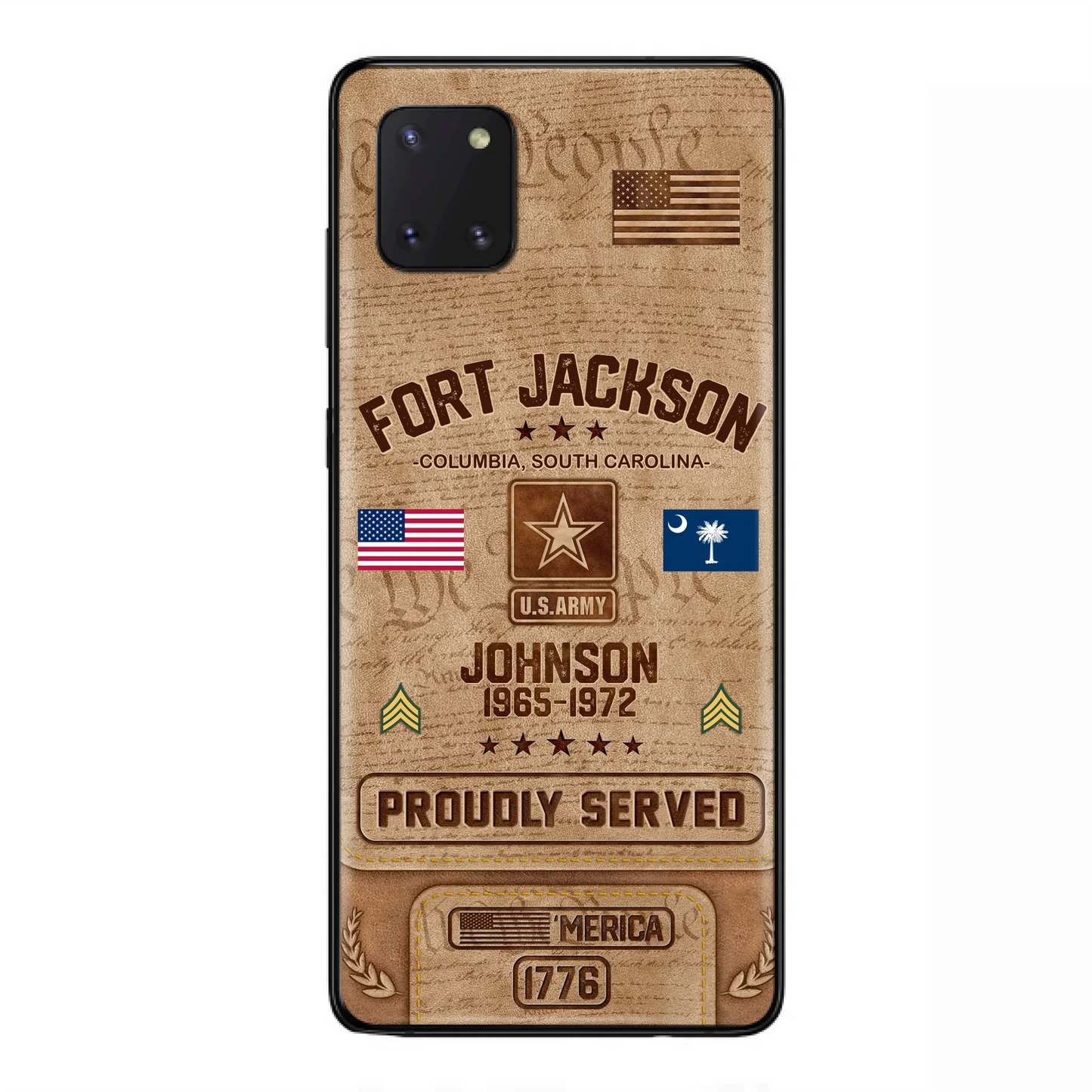 Custom Personalized Veteran Phone Case - Gift For Veteran - Birthday/ Father's Day Gift - Proudly Served - Case For iPhone And Samsung