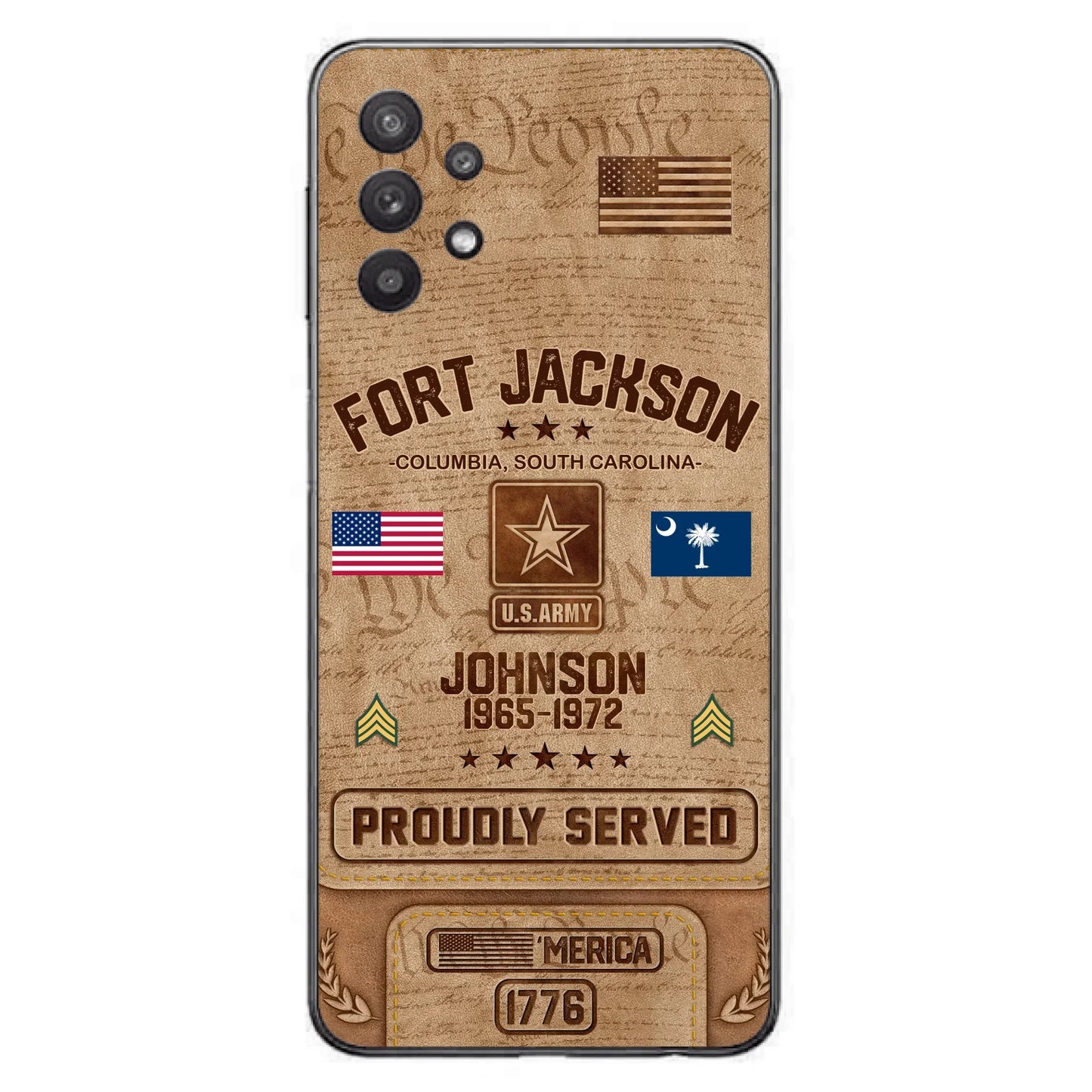 Custom Personalized Veteran Phone Case - Gift For Veteran - Birthday/ Father's Day Gift - Proudly Served - Case For iPhone And Samsung