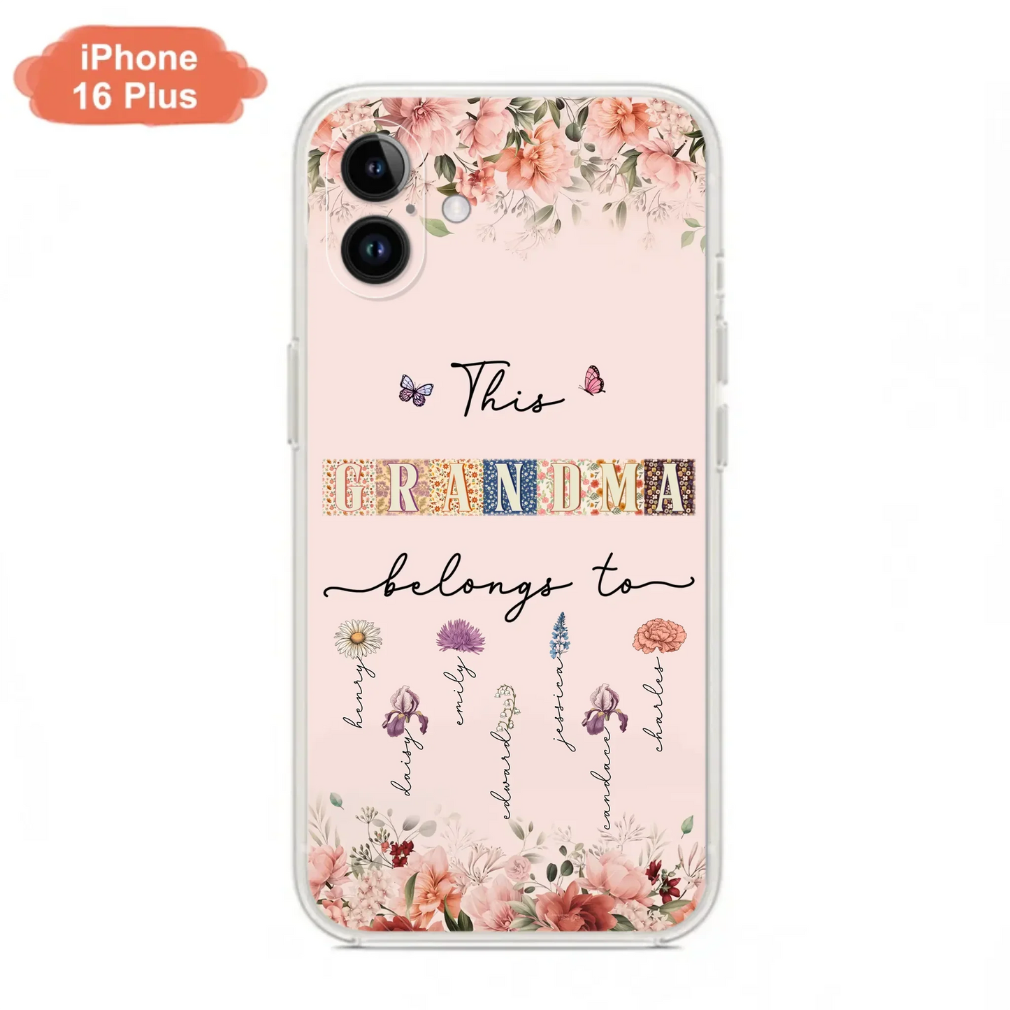 Custom Personalized Grandma/Mom Phone Case - Upto 7 Kids - Mother's Day Gift Idea for Grandma/Mom - Case for iPhone/Samsung