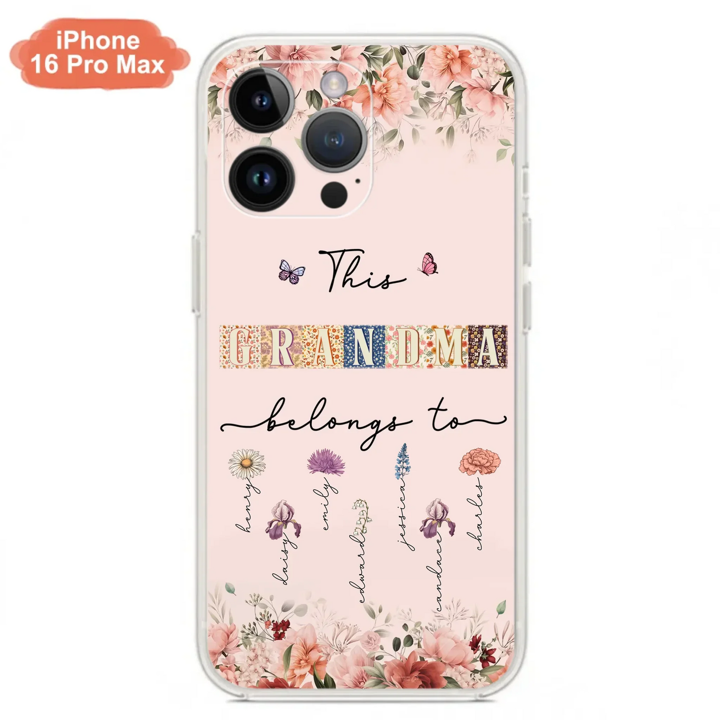 Custom Personalized Grandma/Mom Phone Case - Upto 7 Kids - Mother's Day Gift Idea for Grandma/Mom - Case for iPhone/Samsung