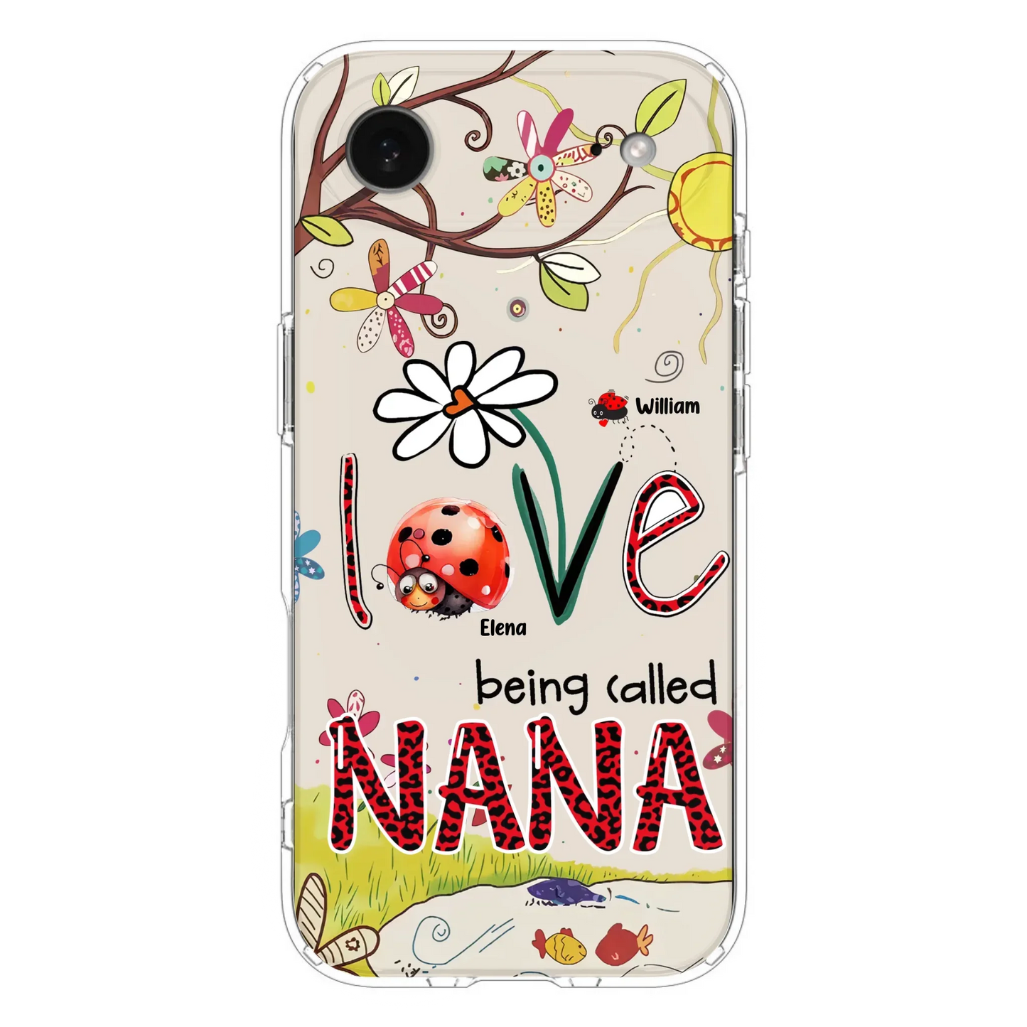 Custom Personalized Grandma/ Mom Phone Case - Gift Idea For Grandma - Upto 7 Kids - Love Being Called Gigi - Cases For iPhone/ Samsung