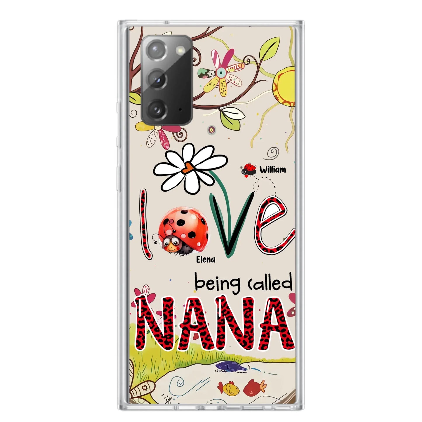 Custom Personalized Grandma/ Mom Phone Case - Gift Idea For Grandma - Upto 7 Kids - Love Being Called Gigi - Cases For iPhone/ Samsung
