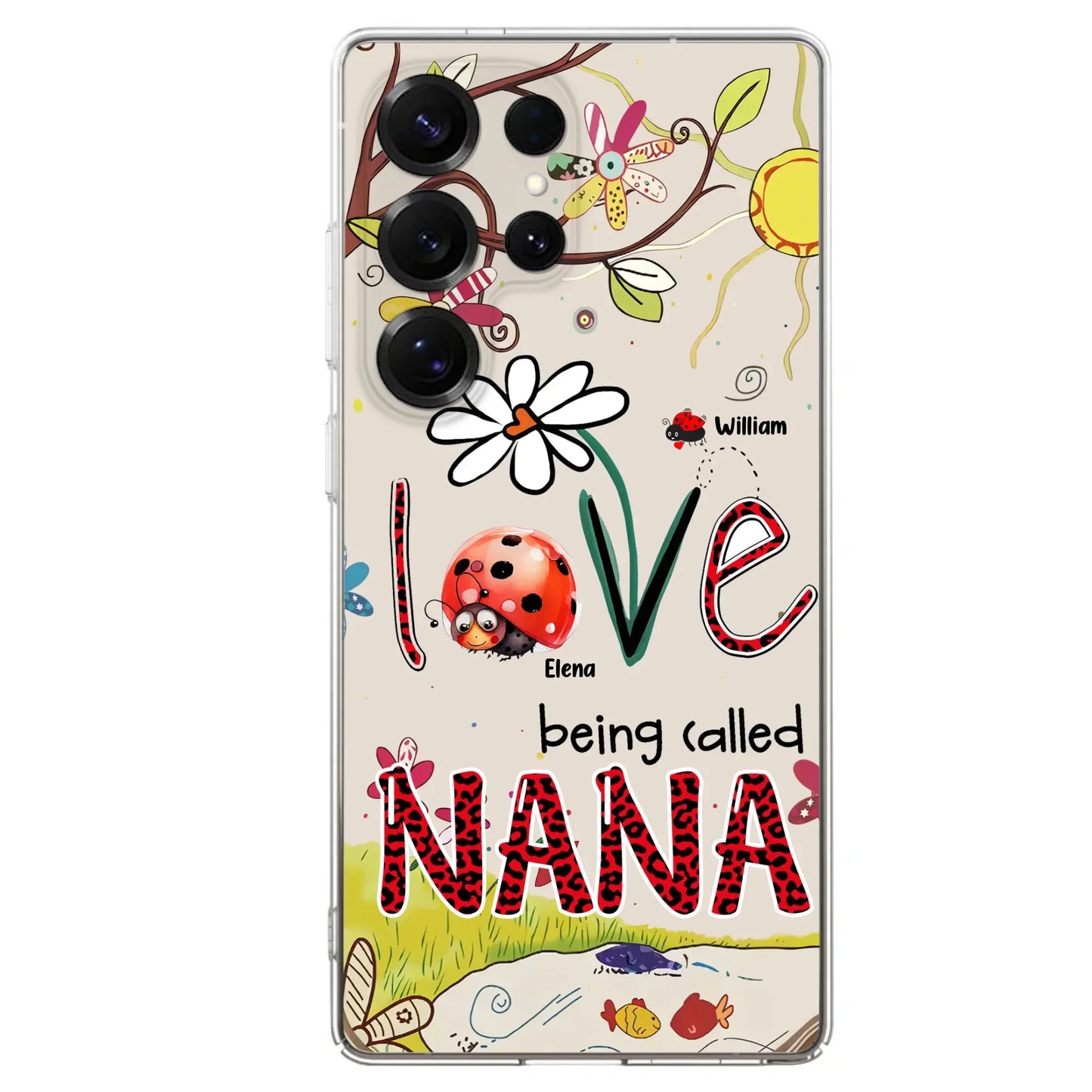 Custom Personalized Grandma/ Mom Phone Case - Gift Idea For Grandma - Upto 7 Kids - Love Being Called Gigi - Cases For iPhone/ Samsung