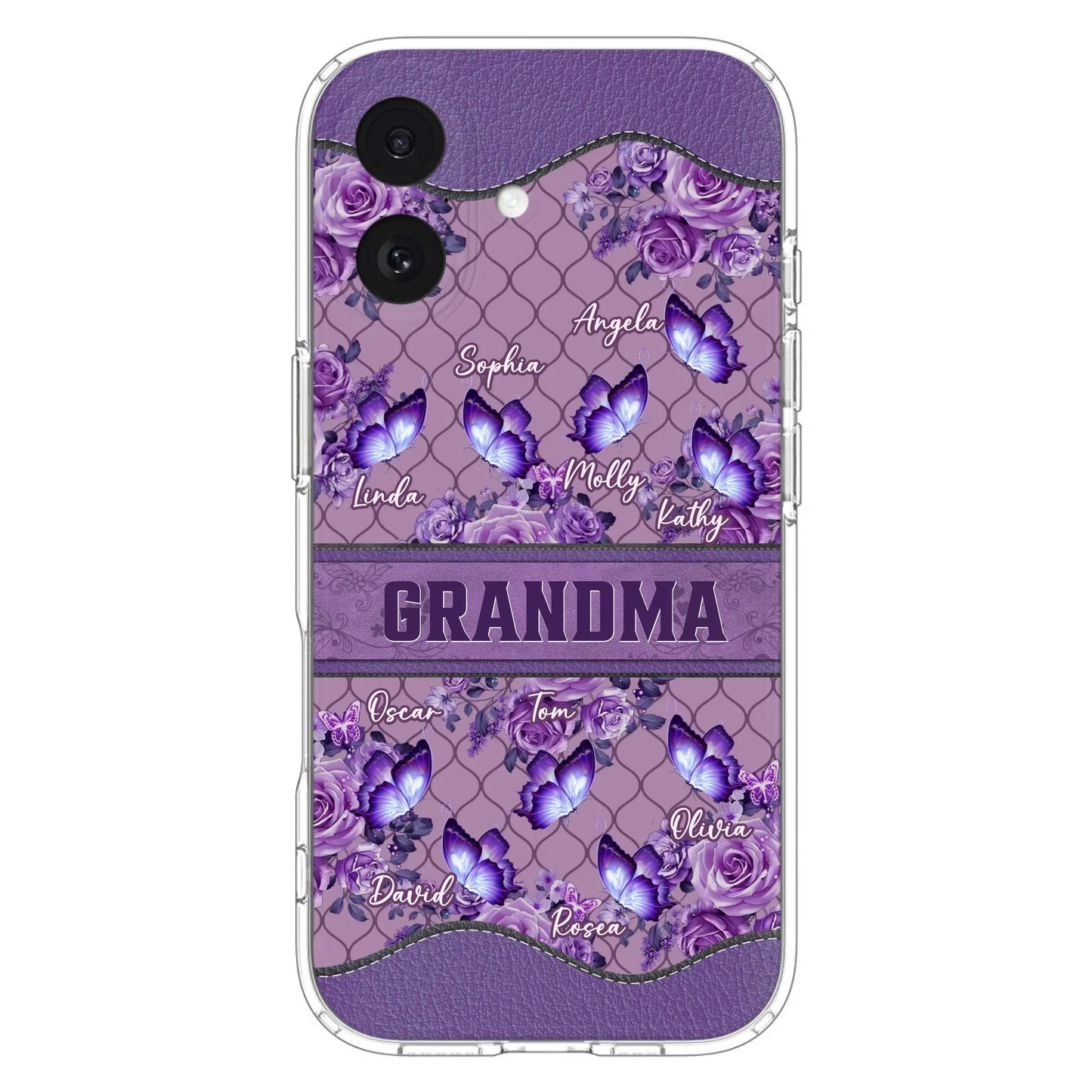 Personalized Grandma Butterfly Phone Case - Gift Idea For Mother's Day/Grandma - Cases For iPhone/Samsung