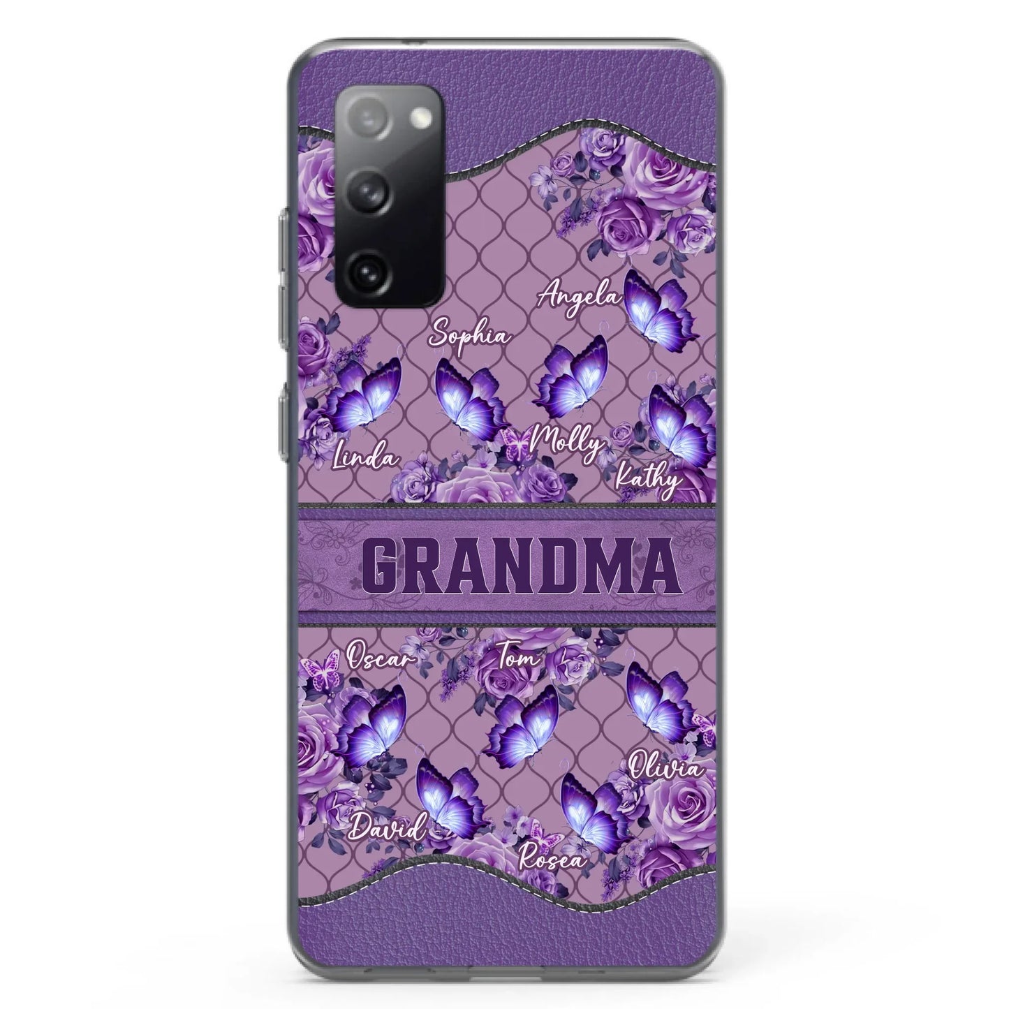 Personalized Grandma Butterfly Phone Case - Gift Idea For Mother's Day/Grandma - Cases For iPhone/Samsung