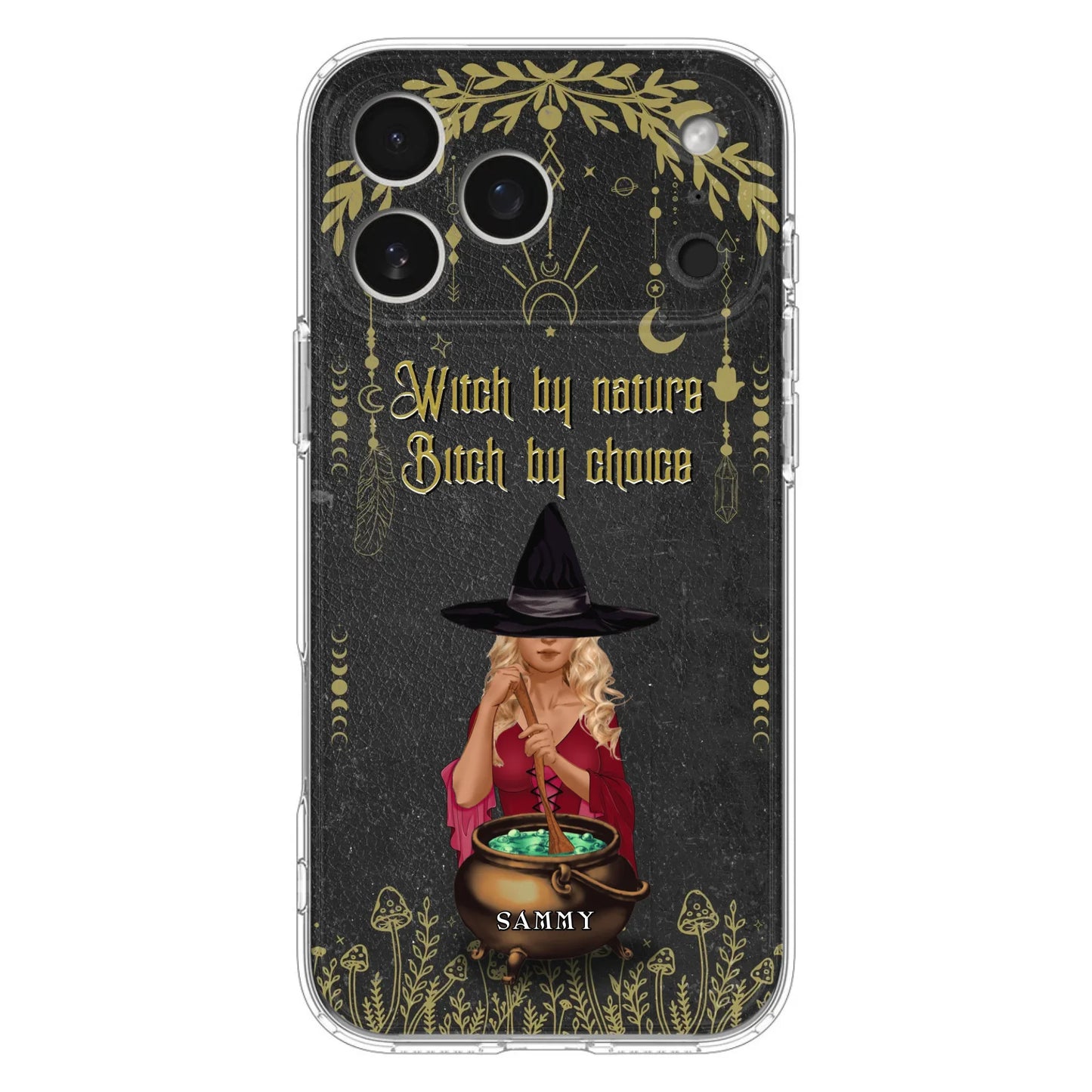 Custom Personalized Witch Phone Case - Gift Idea For Friends/Sisters/Wicca Decor/Pagan Decor - In My Kitchen Filled With Care I Welcome Water Earth Fire Air - Case for iPhone/Samsung