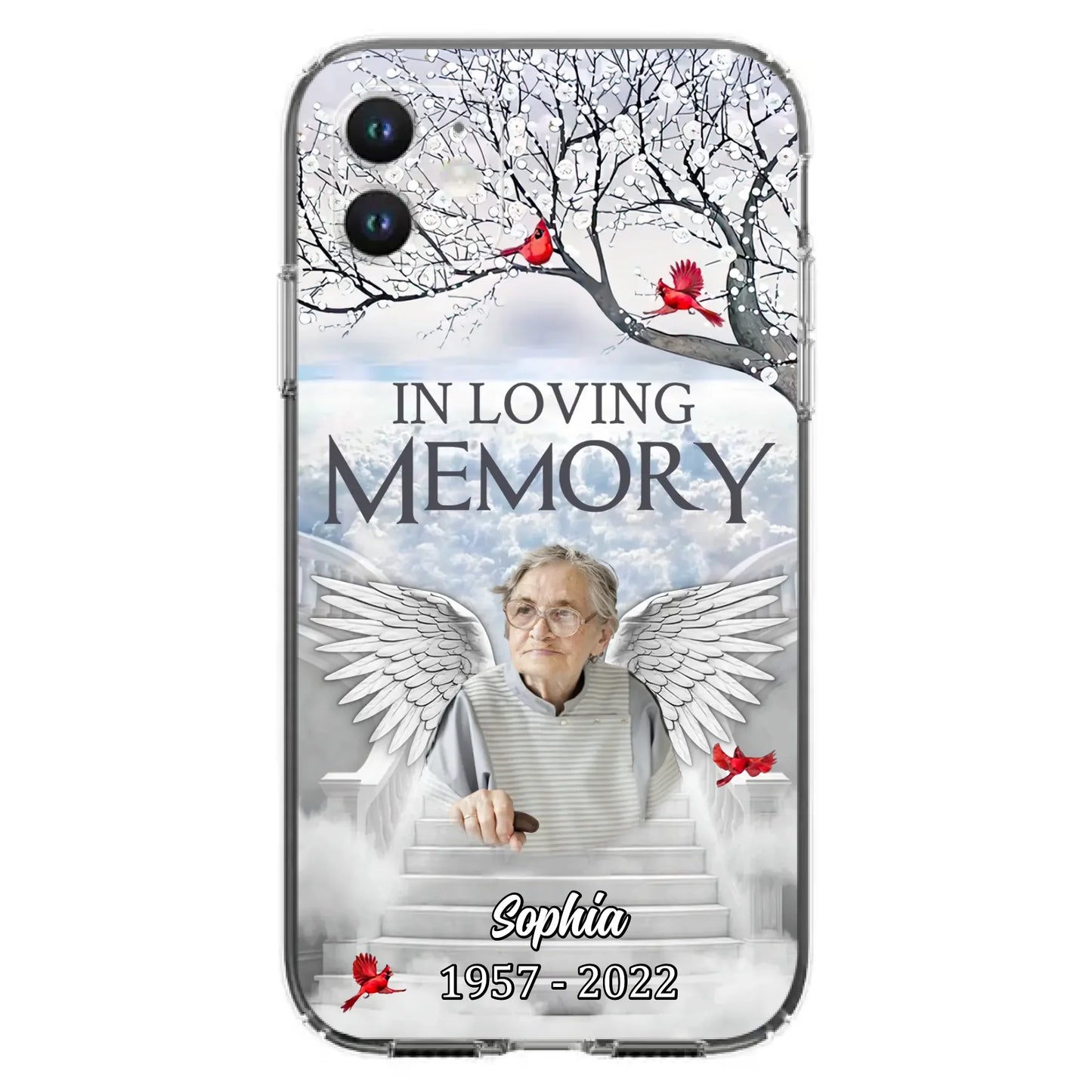 Custom Personalized Memorial Phone Case - Upload Photo - Memorial Gift Idea For Family - In Loving Memory - Case For iPhone & Samsung