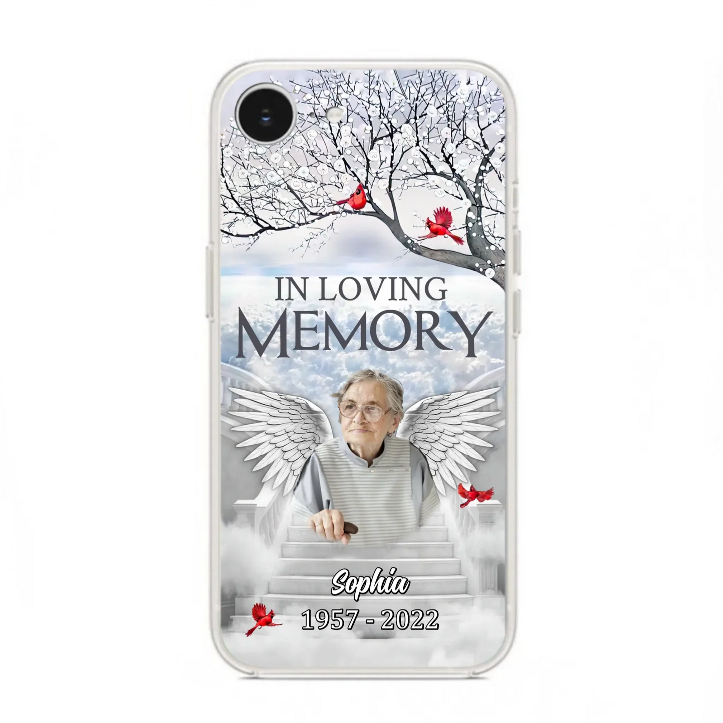Custom Personalized Memorial Phone Case - Upload Photo - Memorial Gift Idea For Family - In Loving Memory - Case For iPhone & Samsung