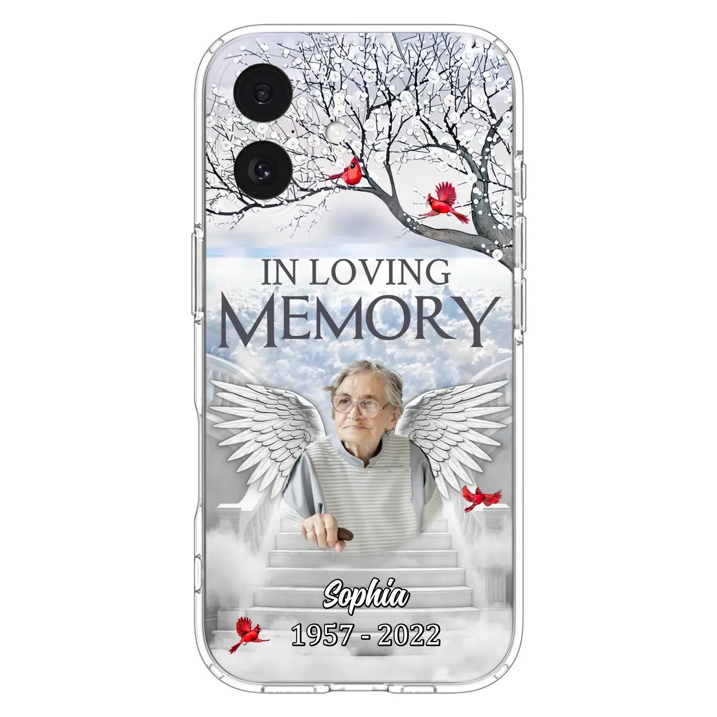 Custom Personalized Memorial Phone Case - Upload Photo - Memorial Gift Idea For Family - In Loving Memory - Case For iPhone & Samsung