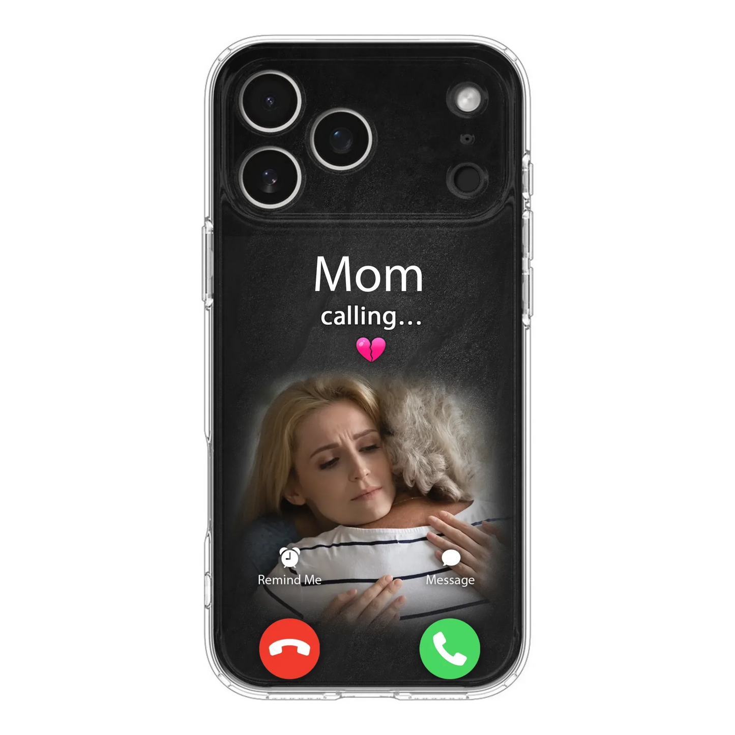 Custom Personalized Memorial Mom Phone Case - Upload Photo - Memorial Gift Idea For Mom/ Dad - Mom Calling - Case For iPhone And Samsung