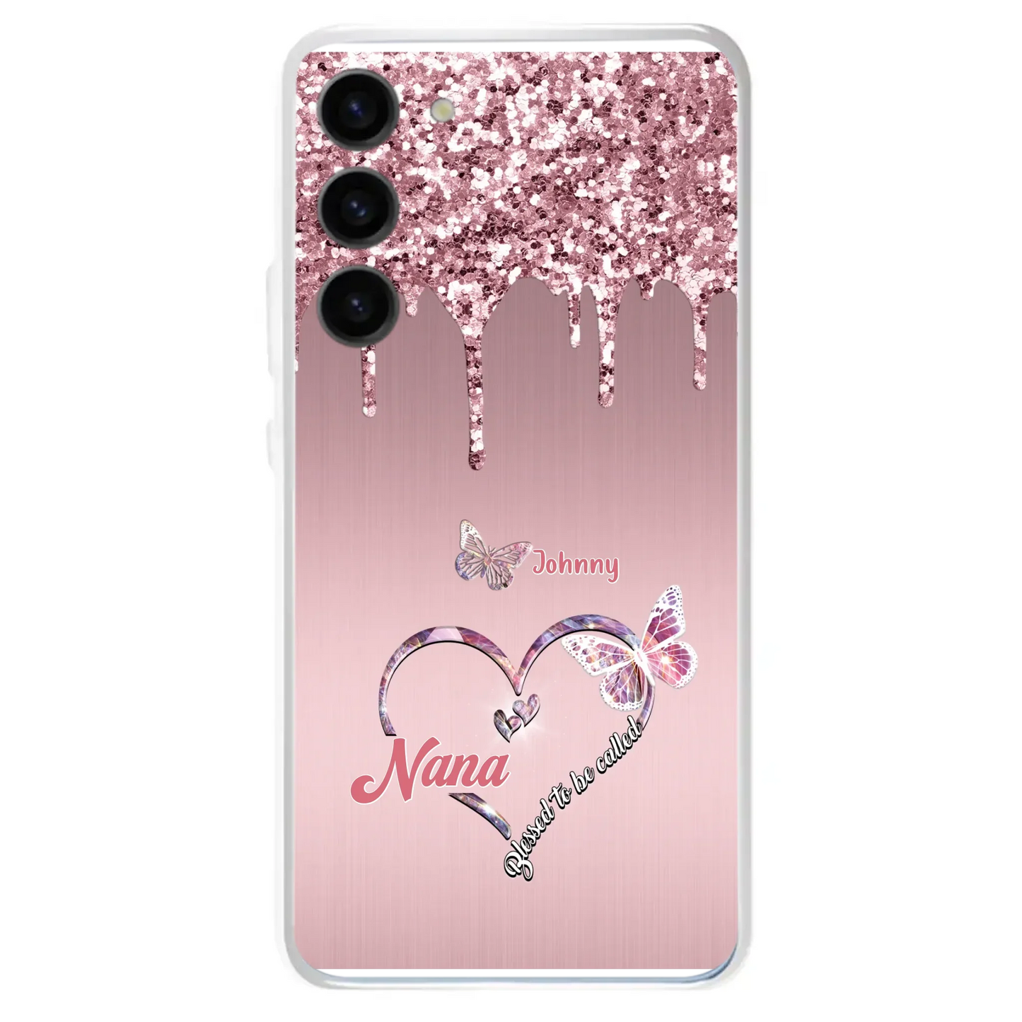 Custom Personalized Grandma Phone Case - Upto 10 Kids - Gift Idea For Mom/ Grandma/ Mother's Day - Case for iPhone/Samsung - Blessed To Be Called Nana
