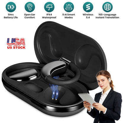 AI Translation Earbuds with 165 Languages & Real-Time Audio