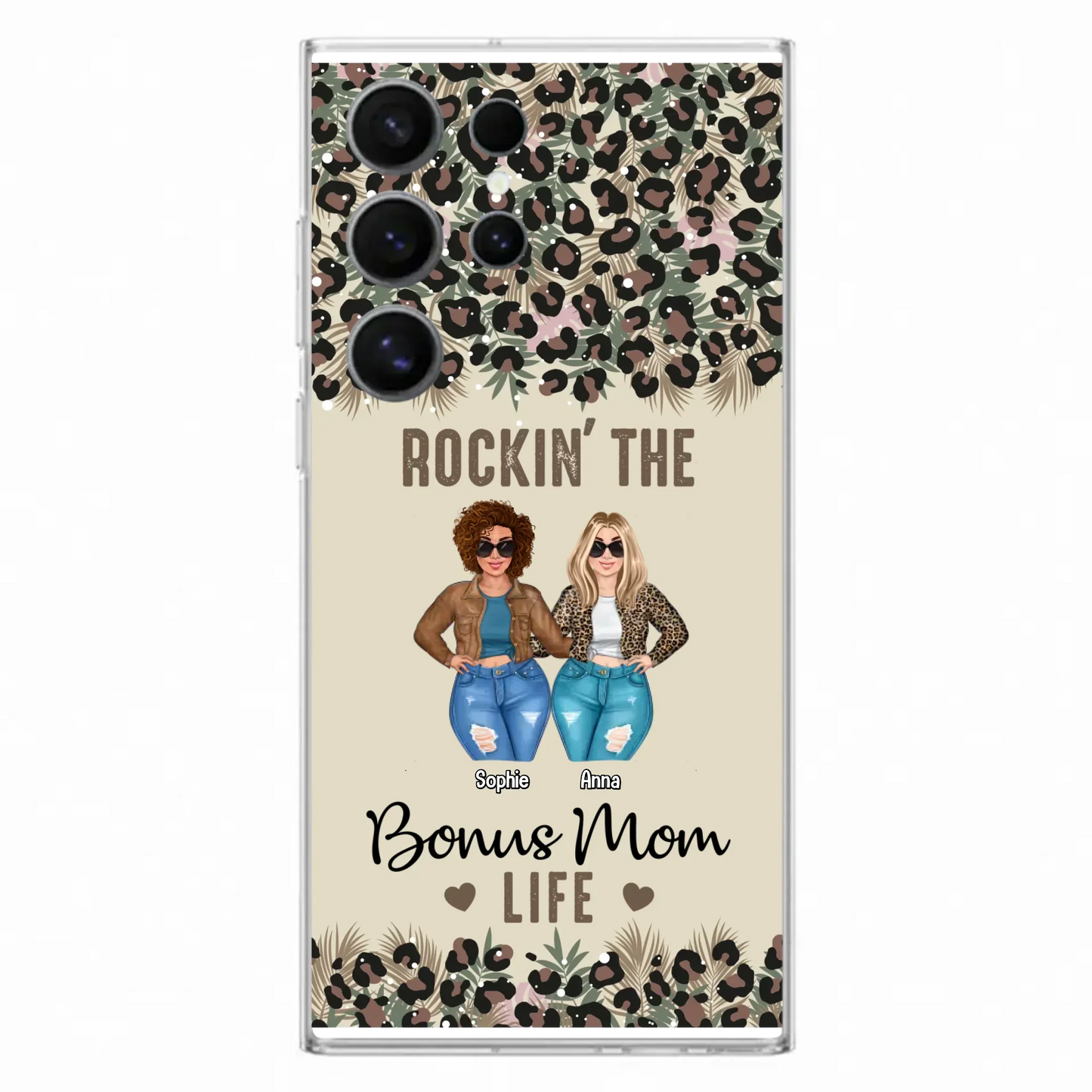 Custom Personalized Bonus Mom Phone Case - Gift Idea For Mother's Day - Rockin' The Bonus Mom Life - Case For iPhone & Samsung