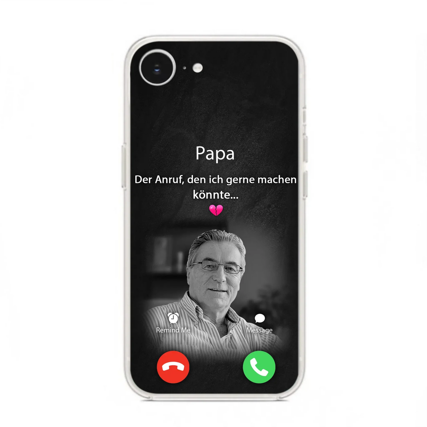 Personalisierte Handyhülle - Foto hochladen - Gedenkgeschenk für Mama/ Papa - Der Anruf, den ich gerne machen könnte - Handyhülle für iPhone/Samsung
