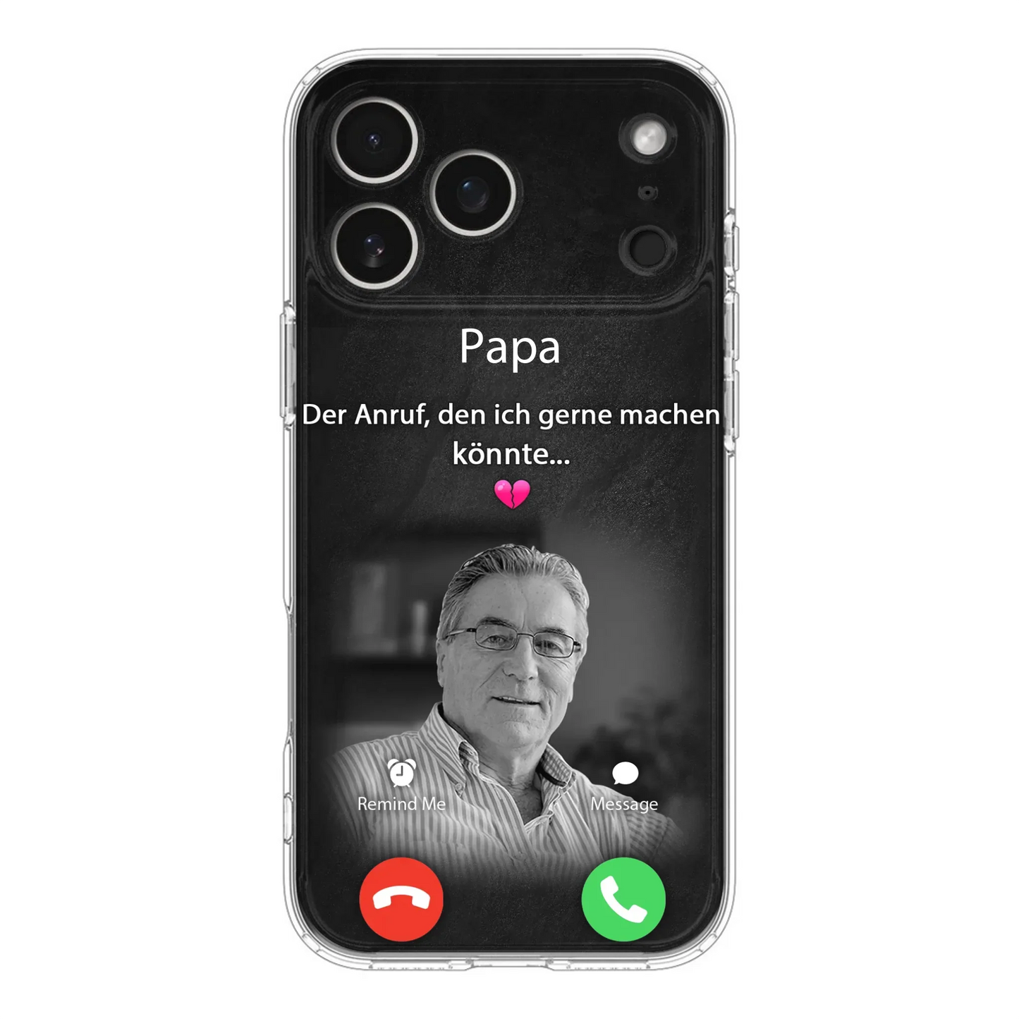 Personalisierte Handyhülle - Foto hochladen - Gedenkgeschenk für Mama/ Papa - Der Anruf, den ich gerne machen könnte - Handyhülle für iPhone/Samsung