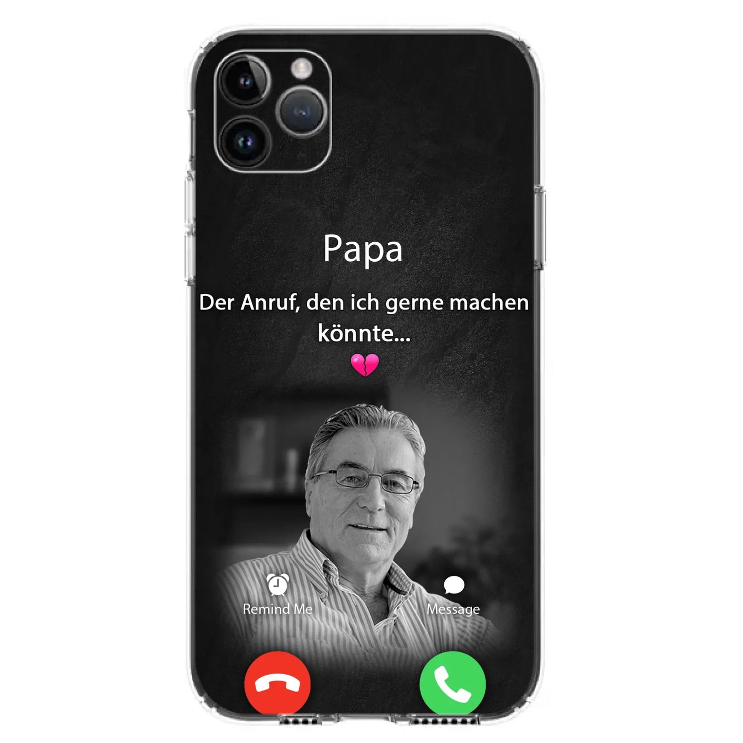 Personalisierte Handyhülle - Foto hochladen - Gedenkgeschenk für Mama/ Papa - Der Anruf, den ich gerne machen könnte - Handyhülle für iPhone/Samsung