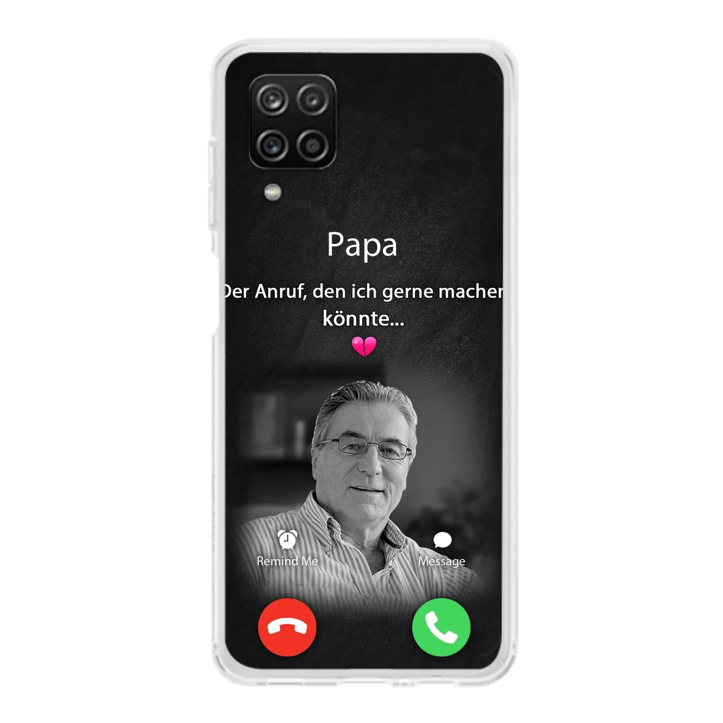 Personalisierte Handyhülle - Foto hochladen - Gedenkgeschenk für Mama/ Papa - Der Anruf, den ich gerne machen könnte - Handyhülle für iPhone/Samsung