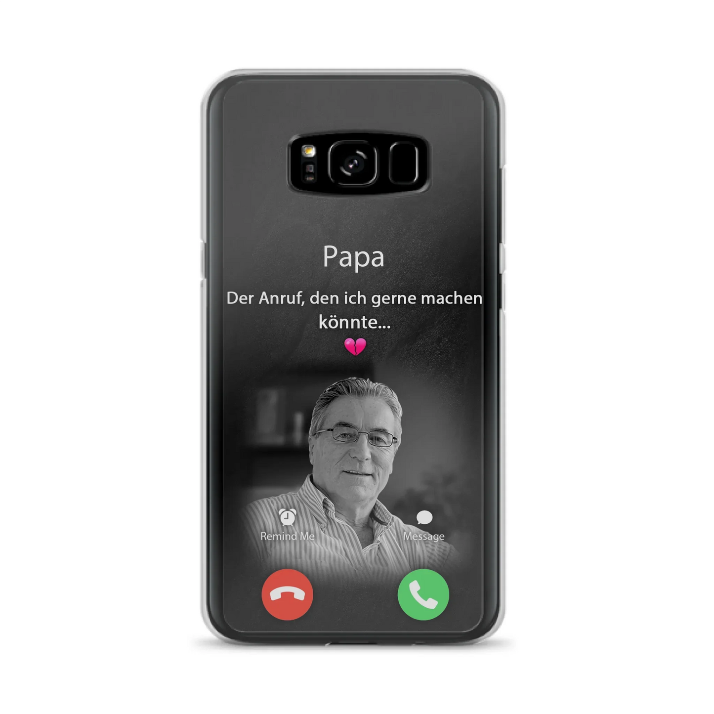 Personalisierte Handyhülle - Foto hochladen - Gedenkgeschenk für Mama/ Papa - Der Anruf, den ich gerne machen könnte - Handyhülle für iPhone/Samsung