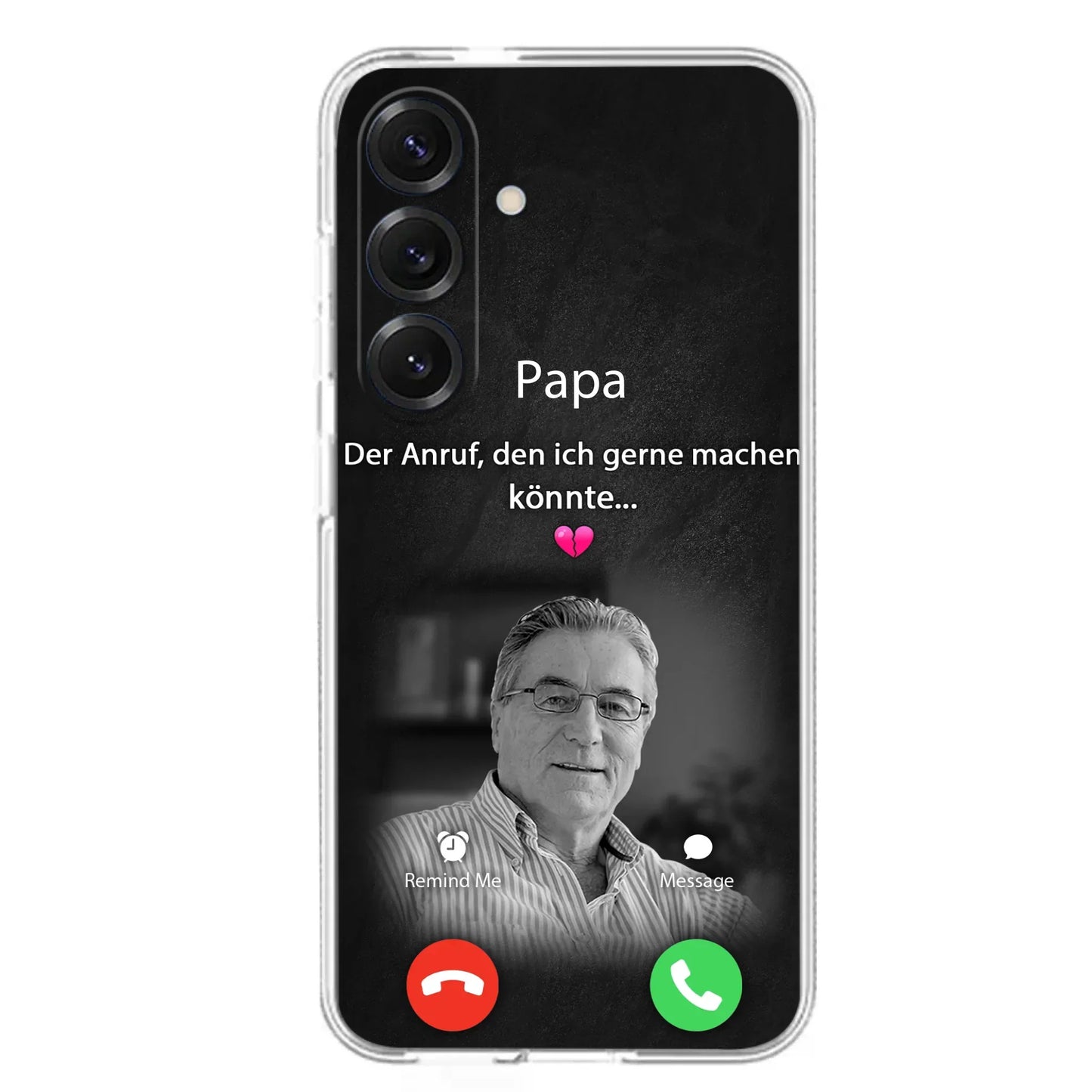 Personalisierte Handyhülle - Foto hochladen - Gedenkgeschenk für Mama/ Papa - Der Anruf, den ich gerne machen könnte - Handyhülle für iPhone/Samsung