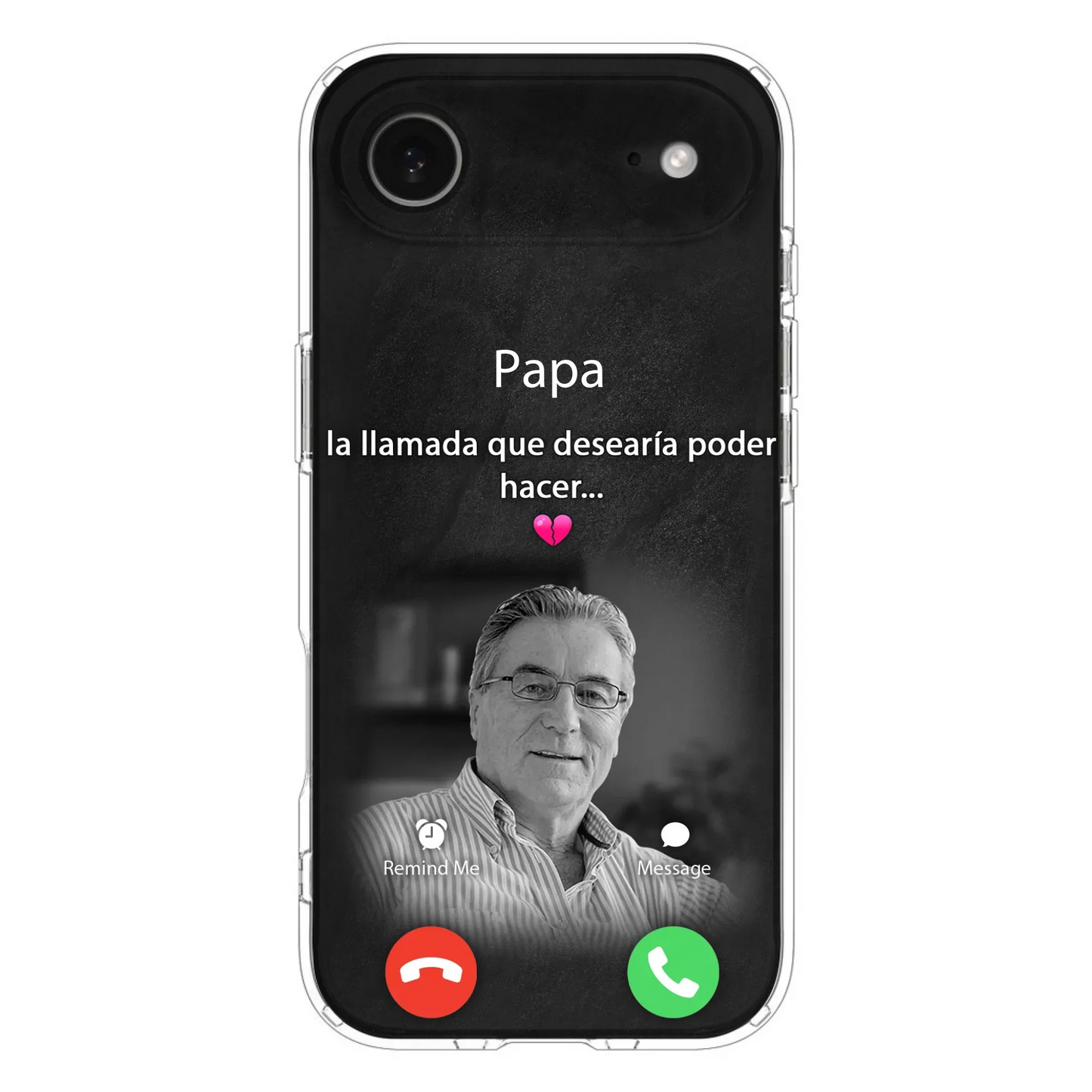Funda personalizada para teléfono conmemorativo de papa - Cargar foto - Idea de regalo conmemorativo para mamá/papá - La llamada que desearía poder hacer - Funda para iPhone/ Samsung