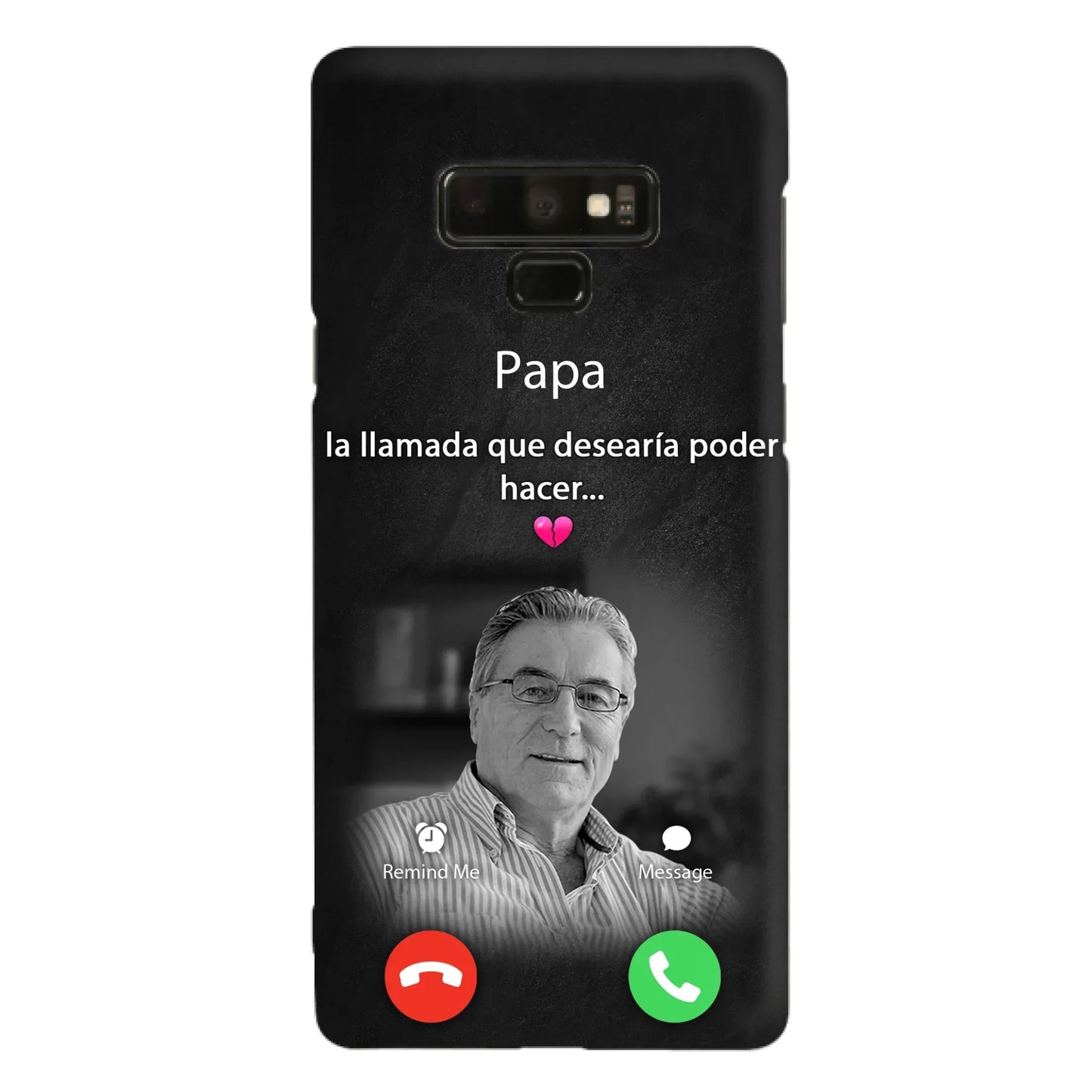 Funda personalizada para teléfono conmemorativo de papa - Cargar foto - Idea de regalo conmemorativo para mamá/papá - La llamada que desearía poder hacer - Funda para iPhone/ Samsung