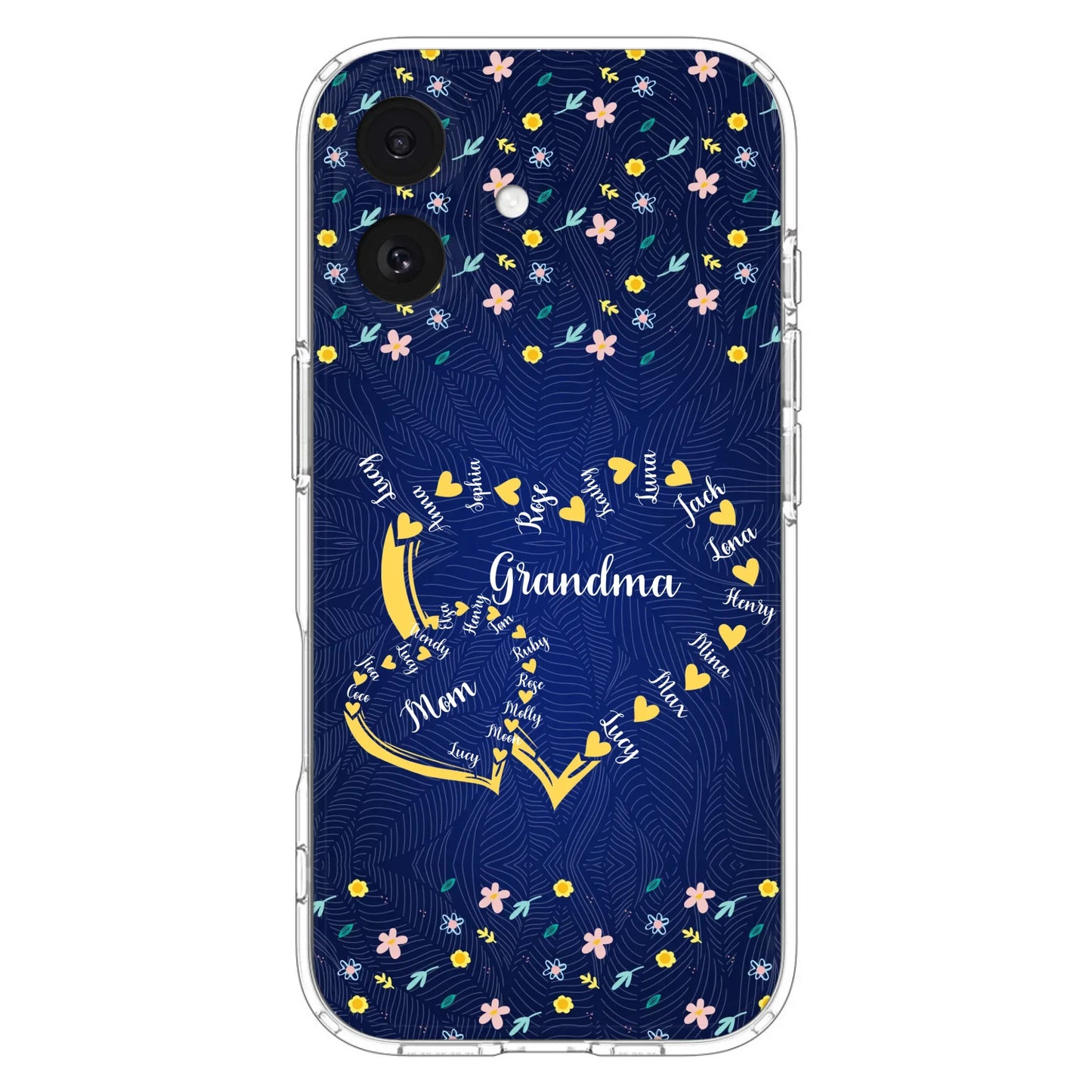 Custom Personalized Grandma Mom Phone Case - Gift Idea For Mother's Day - Upto 12 Kids - Case For iPhone And Samsung